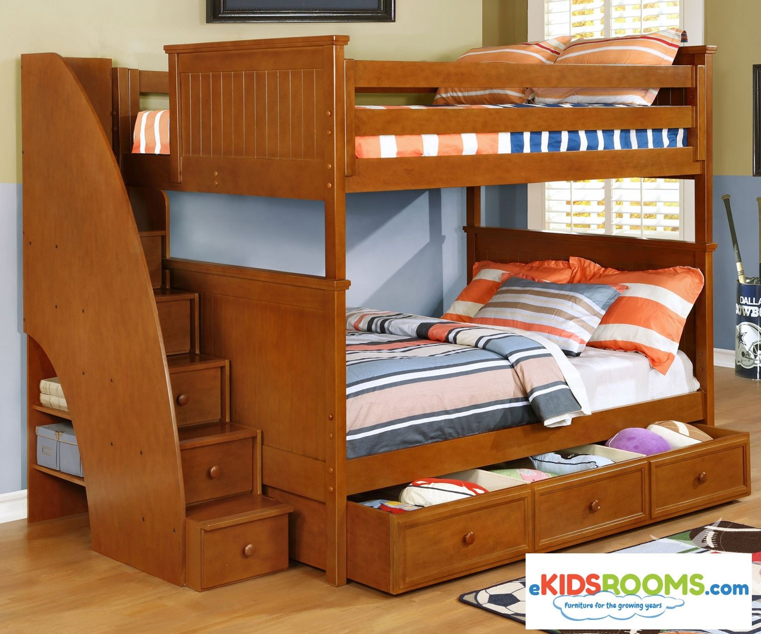 Kids Bunk Bed Bedroom Set Luxury Allen House Chatham Full Over Full Bunk Bed with Stairs Pecan