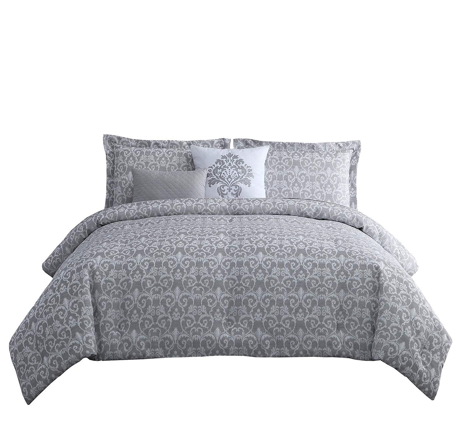 King Bedroom Comforter Set Beautiful Chezmoi Collection Julian 3 Piece Gray White Down Alternative forter Set King