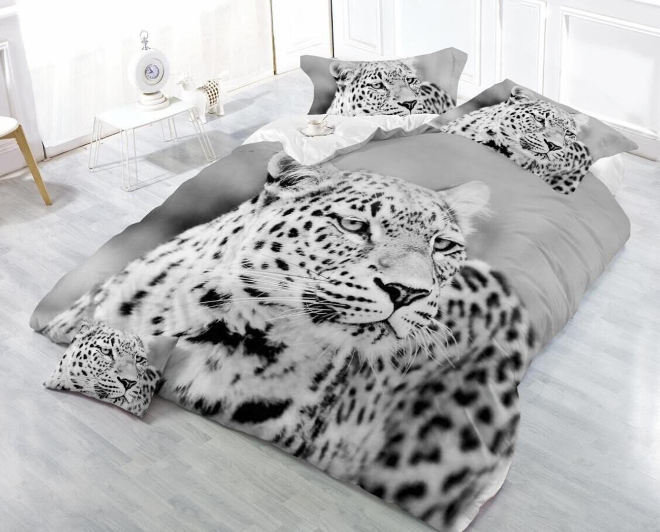 King Bedroom Comforter Set Luxury 3d Leopard Cat Grain Bedding Set forter Duvet Cover Bed Sheet Pillowcases King Size Bed Linen Home Decor Christmas Bedding King forter Blue