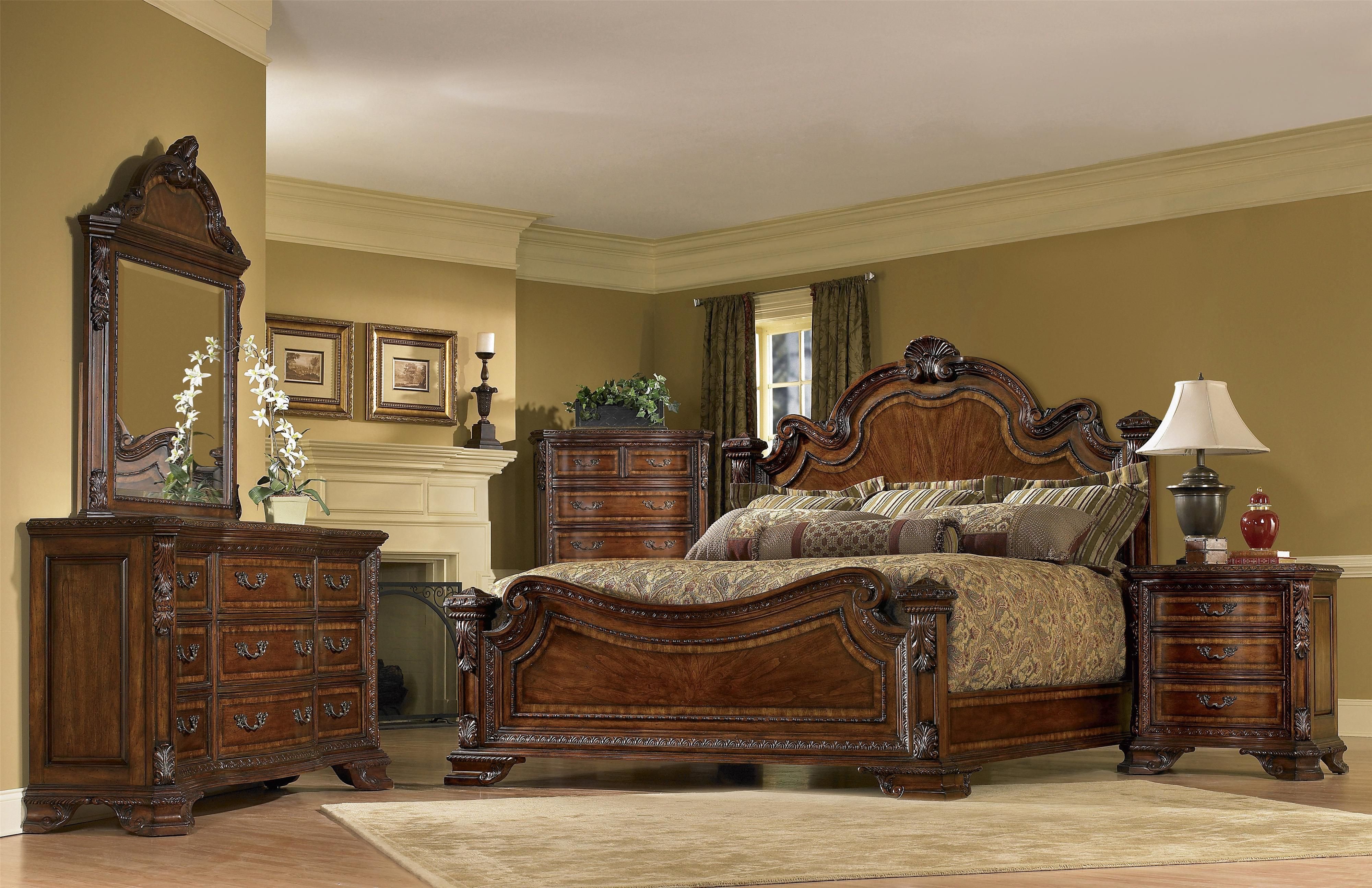 King Bedroom Furniture Set Beautiful Old World King Bedroom Group by A R T Furniture Inc