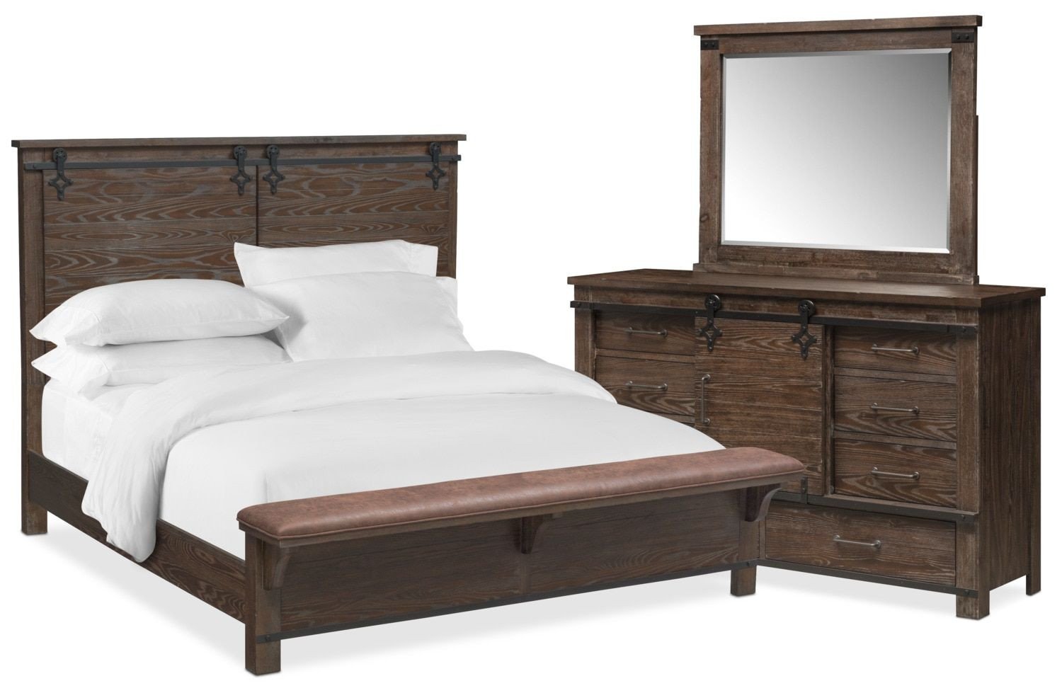 King Bedroom Set with Mattress Luxury Founders Mill 5 Piece Queen Bedroom Set Cocoa