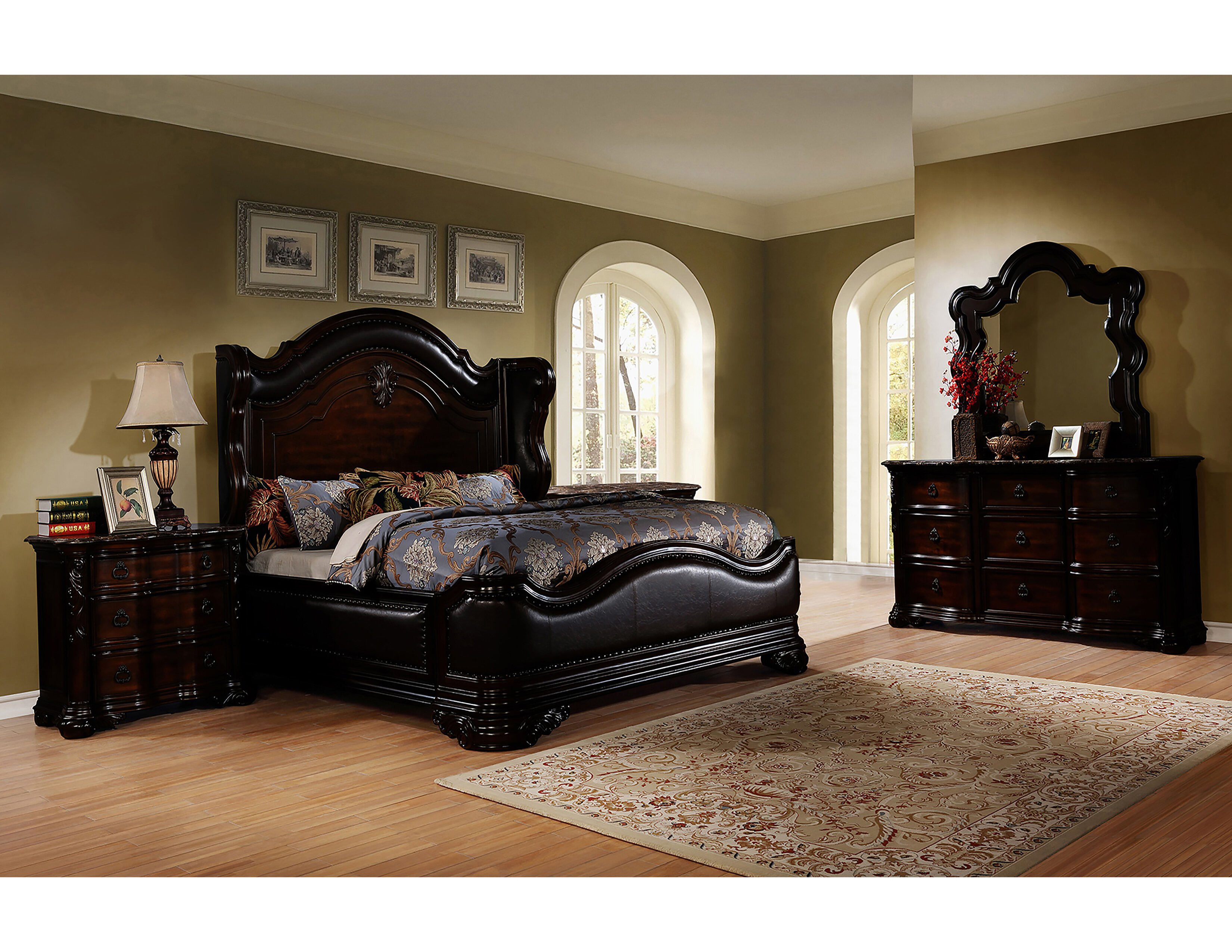 King Bedroom Set with Mattress New Ayan Standard 5 Piece Bedroom Set