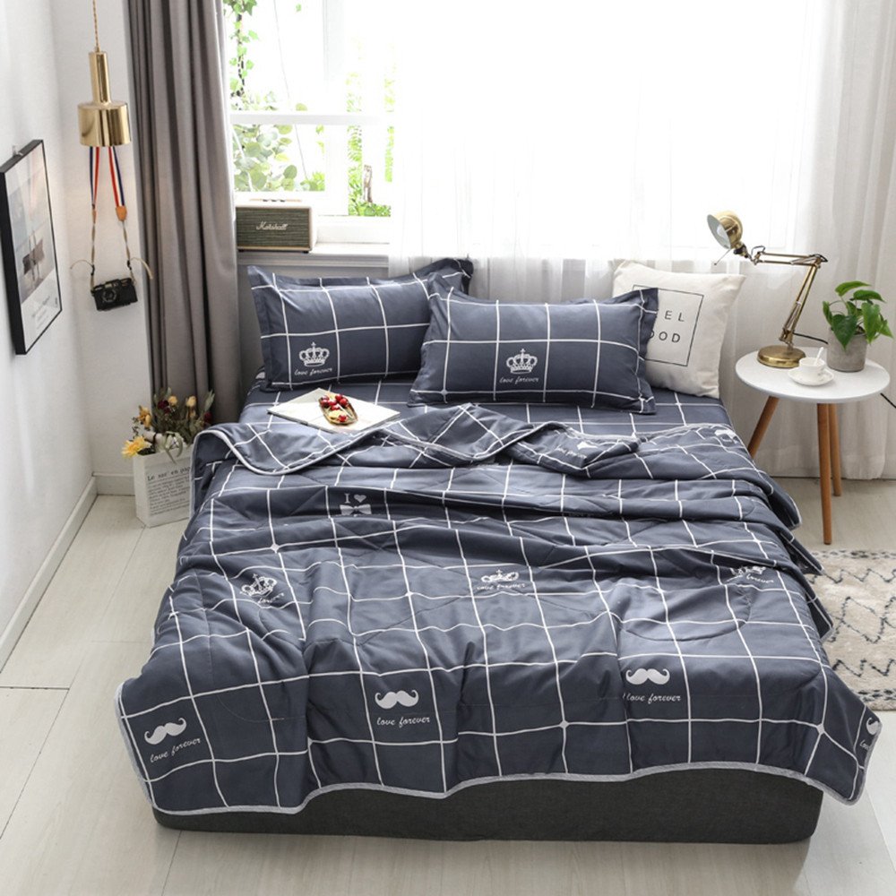 King Size Bedroom Comforter Set Beautiful Details About Checked Doona Quilt Duvet forter Single Double Queen Size Bedding Blanket New