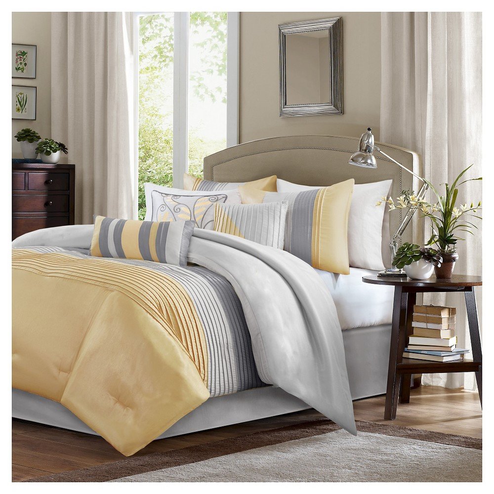 King Size Bedroom Comforter Set Lovely Salem Pleated Colorblock forter Set California King