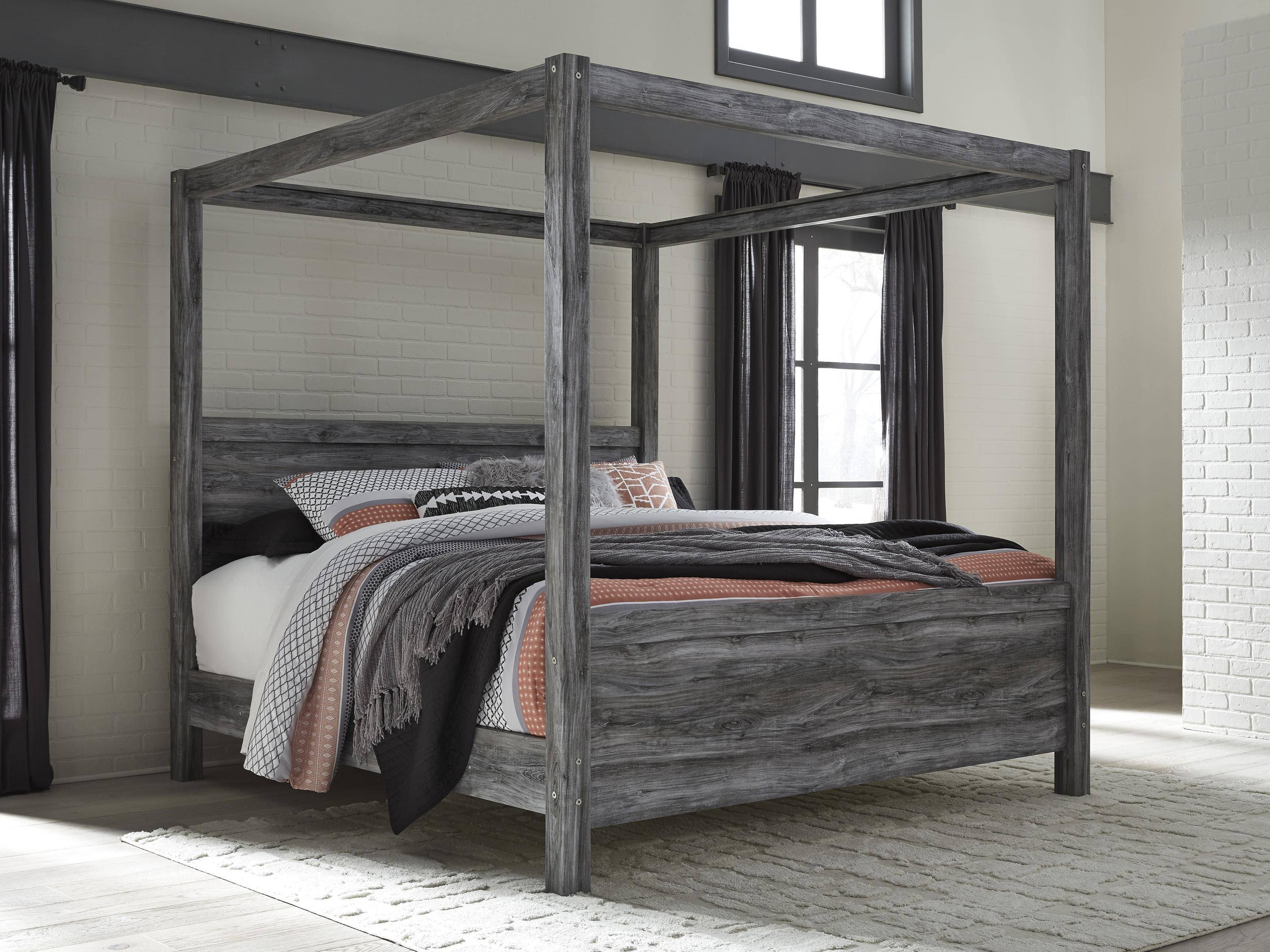 King Size Canopy Bedroom Set Elegant ashley Baystorm B221 King Size Canopy Bedroom Set 5pcs In