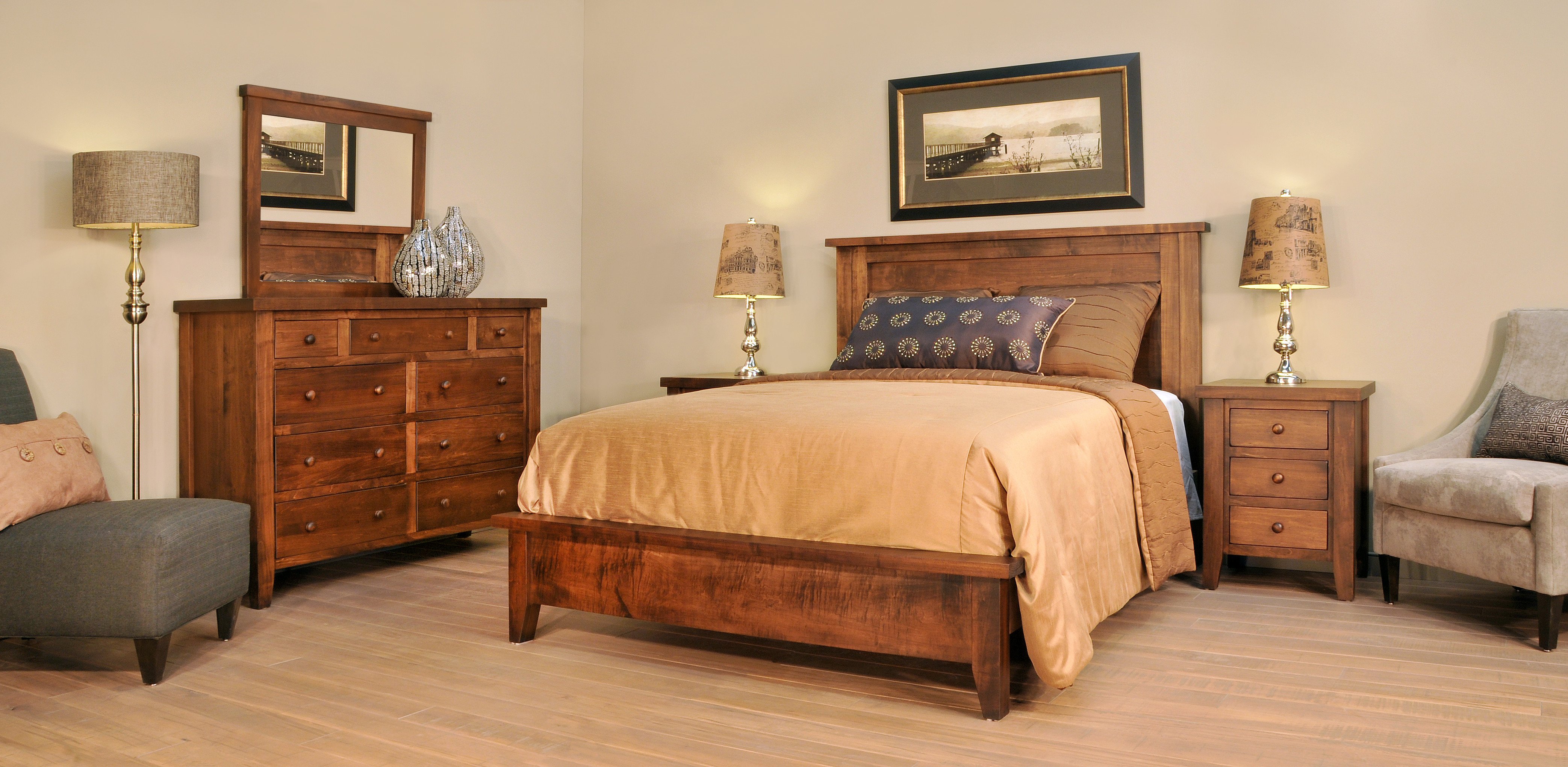 King Size Oak Bedroom Set Awesome Farmhouse Bed Collection – Amish Oak Warehouse