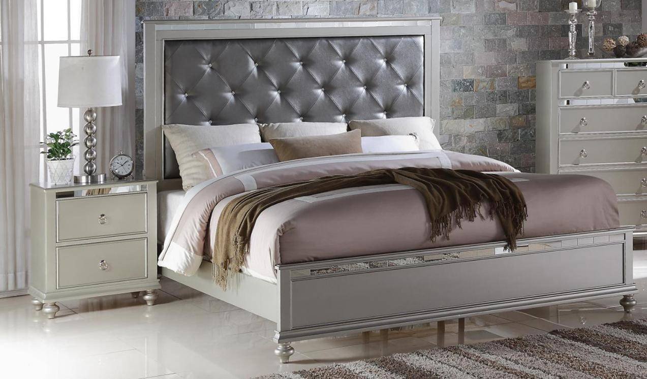 Leather Headboard Bedroom Set Luxury soflex Kiana Diamond Tufted Headboard King Platform Bedroom