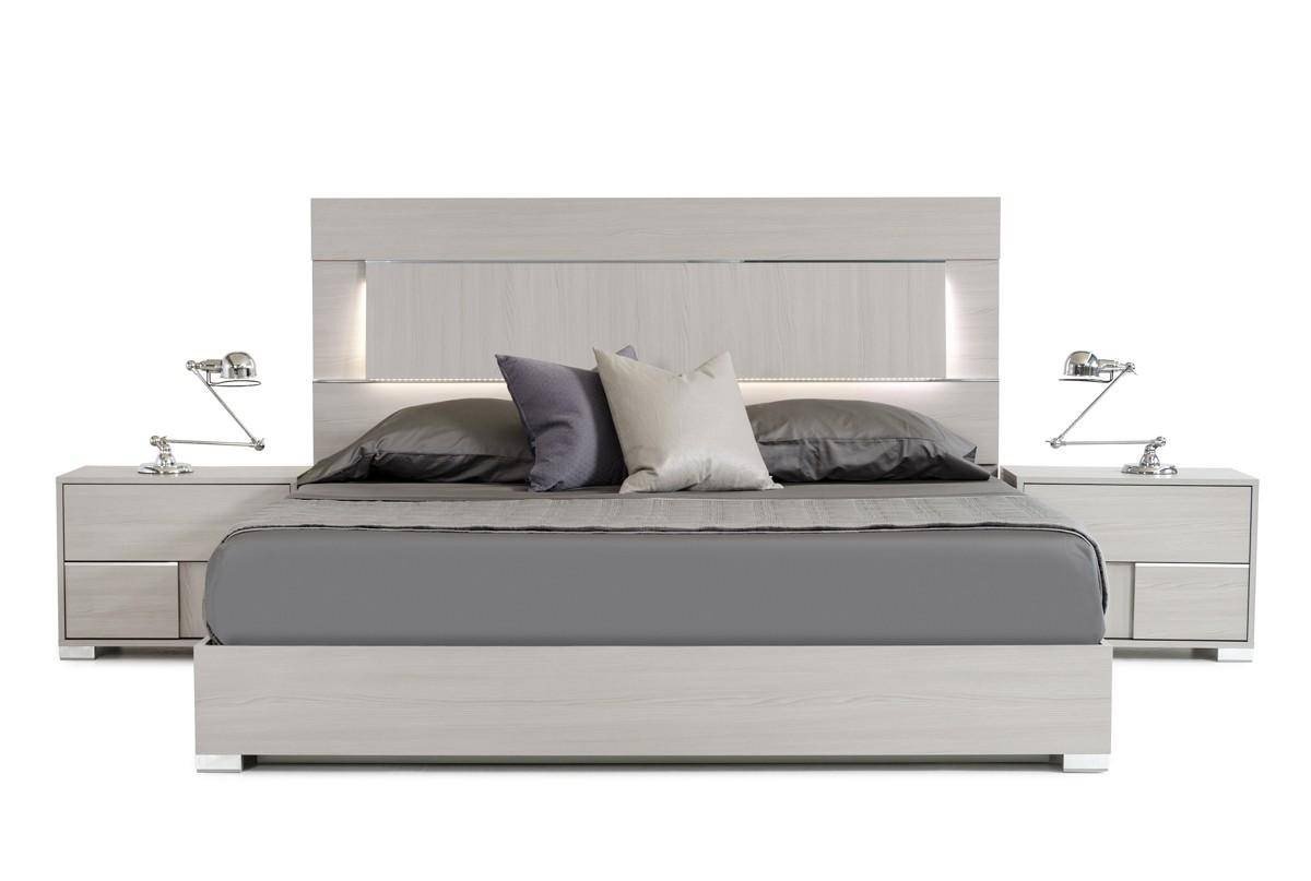 Lighted Headboard Bedroom Set Awesome Vig Modrest Ethan Grey Veneer Headboard W Led Queen Bedroom