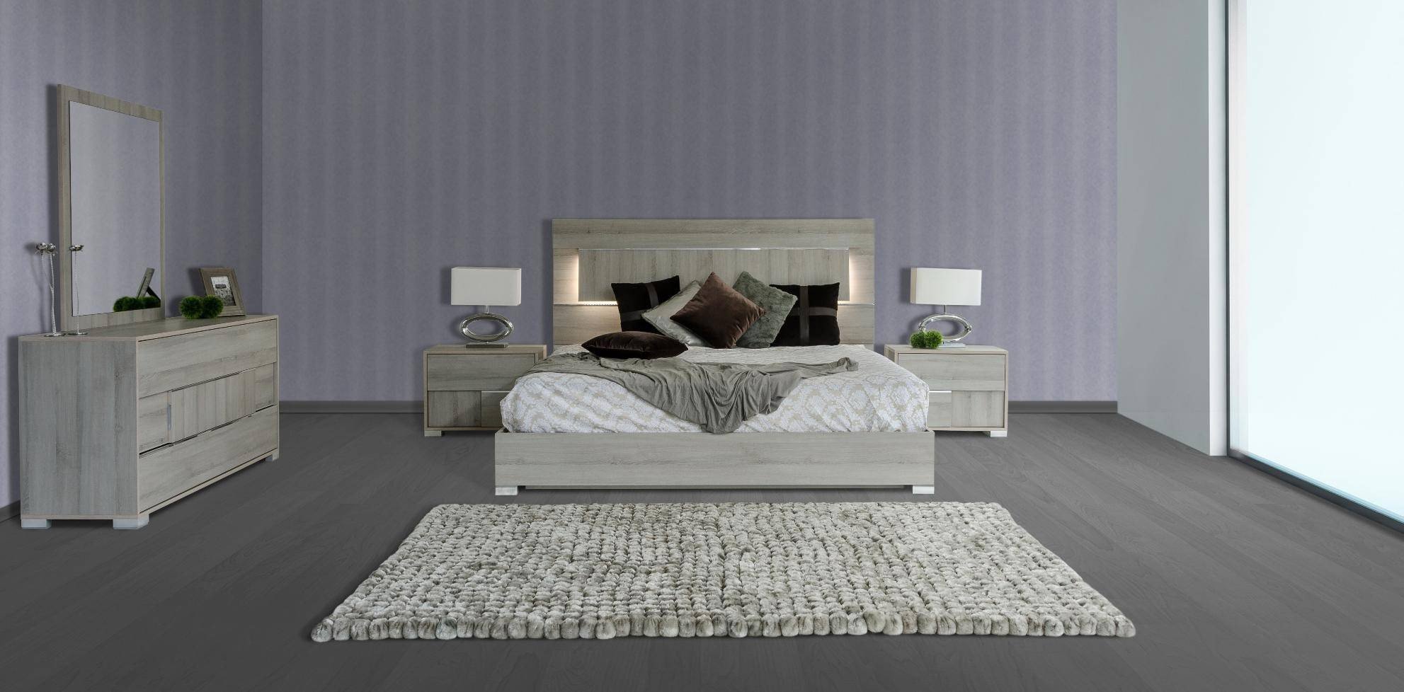 Lighted Headboard Bedroom Set Best Of Vig Modrest Ethan Grey Veneer Headboard W Led Queen Bedroom