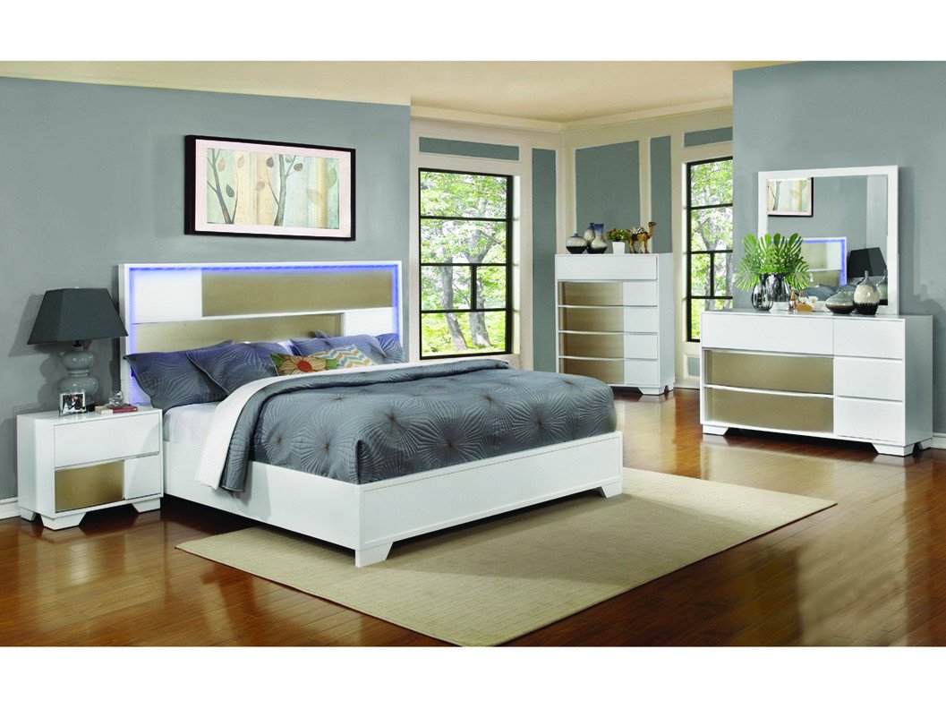 Lighted Headboard Bedroom Set Lovely Havering Queen 4 Pcs Set