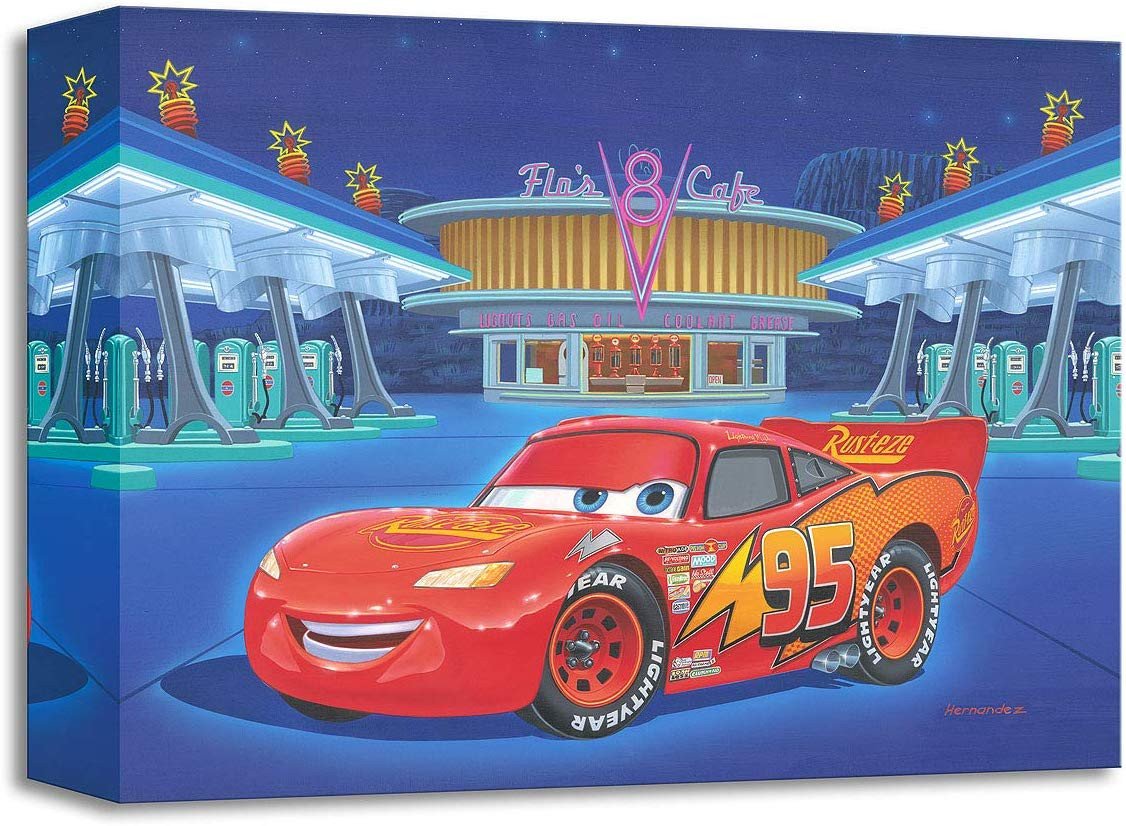 Lightning Mcqueen Bedroom Set Elegant Amazon Disney Fine Art Pit Stop at Flo S Treasures On