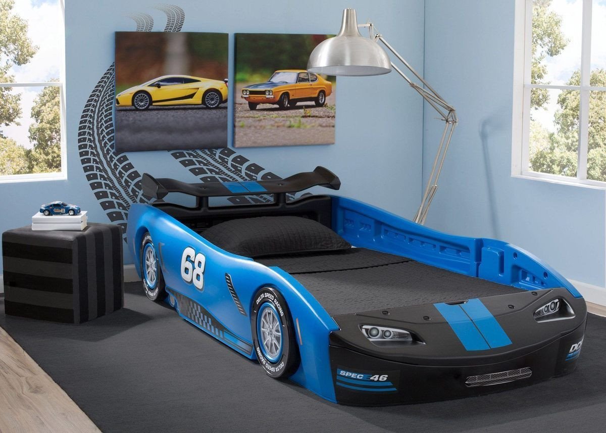 Lightning Mcqueen Bedroom Set Inspirational Turbo Race Car Twin Bed Blue In 2019