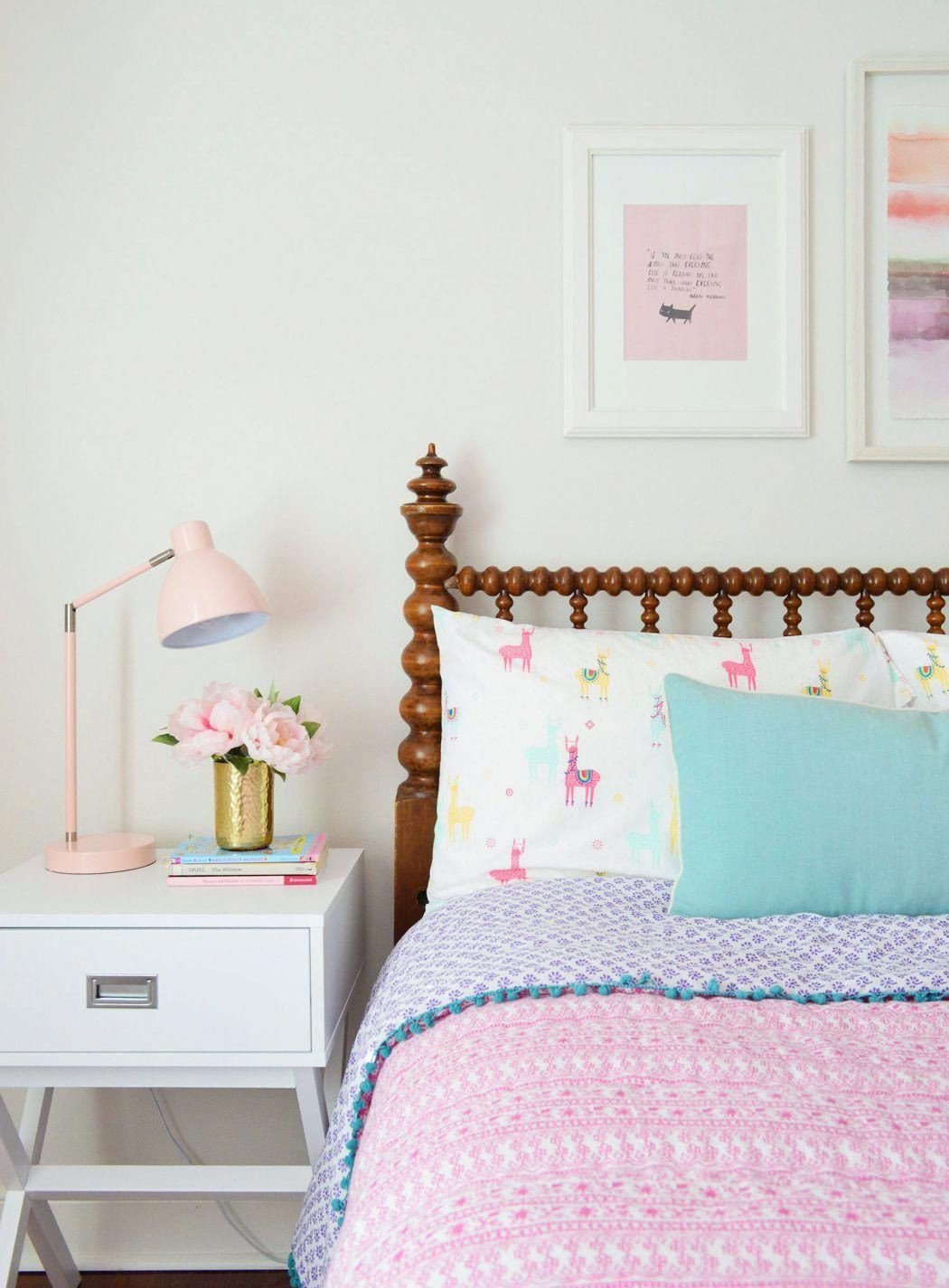 Little Girls Bedroom Ideas Lovely Girls Bedroom Tar Sidetable Pink Bedding