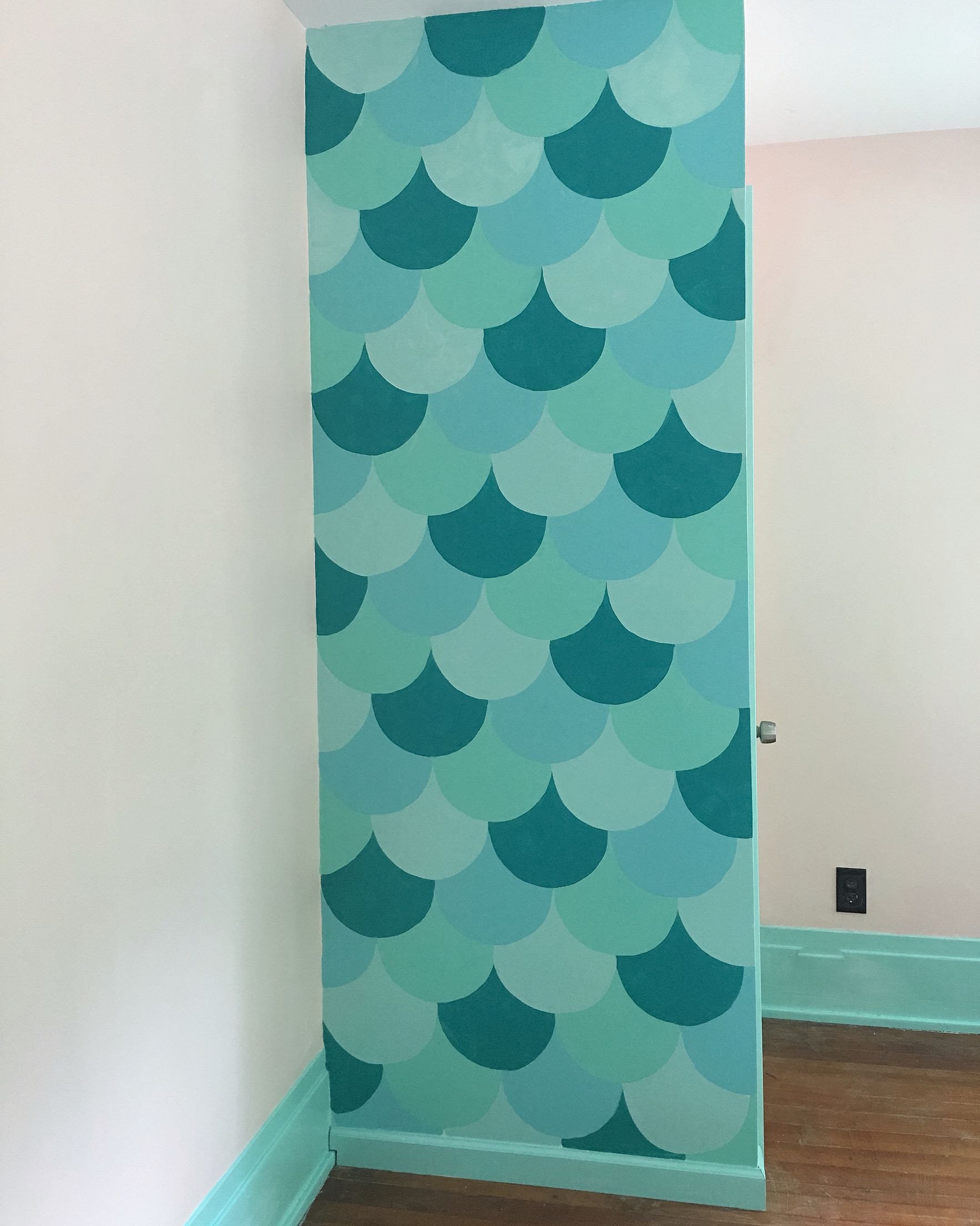 Little Mermaid Bedroom Decor Awesome Mermaid Scales Accent Wall toddler Girl Room Accent Wall