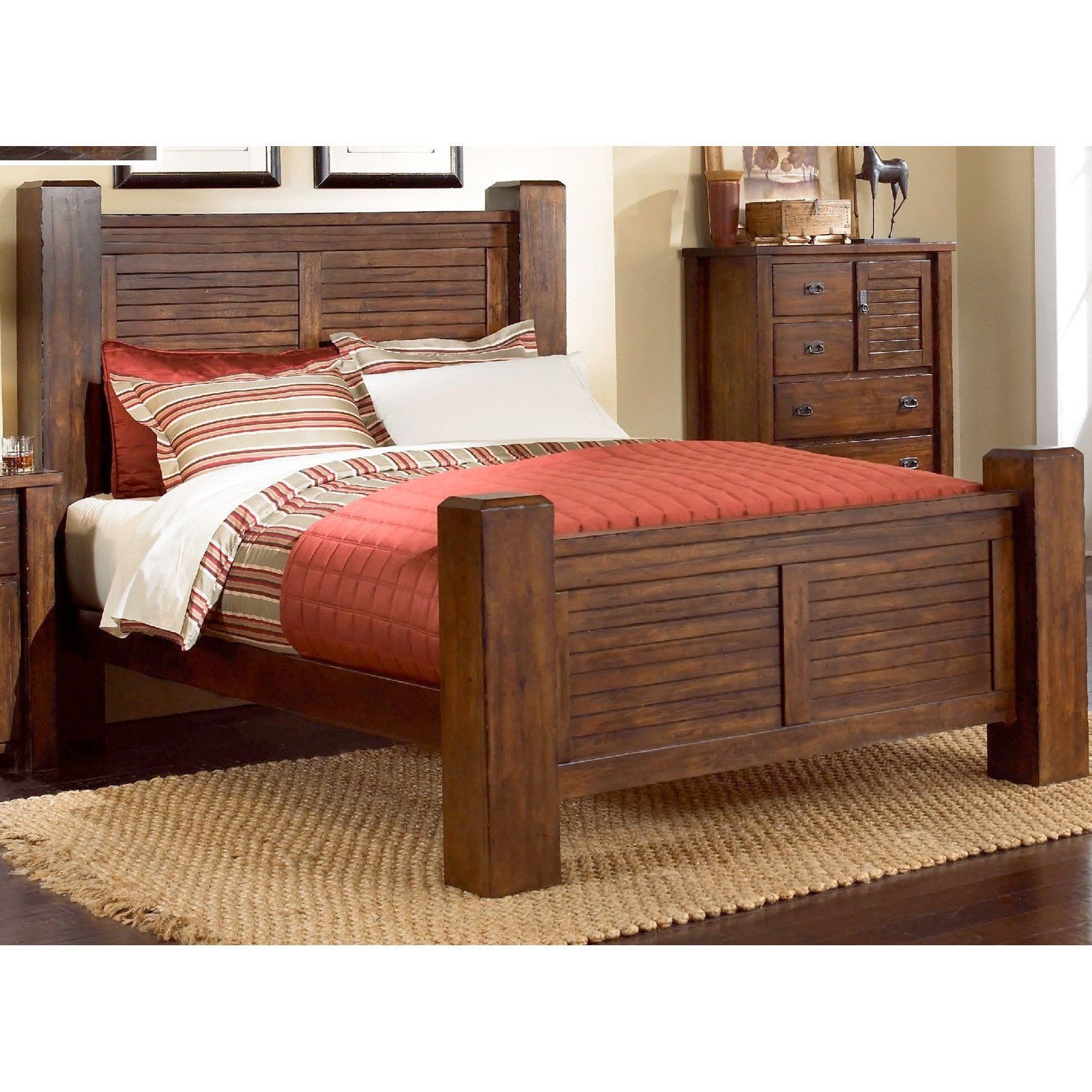 Log King Size Bedroom Set New Progressive Furniture Trestlewood Post Plete Bed P611