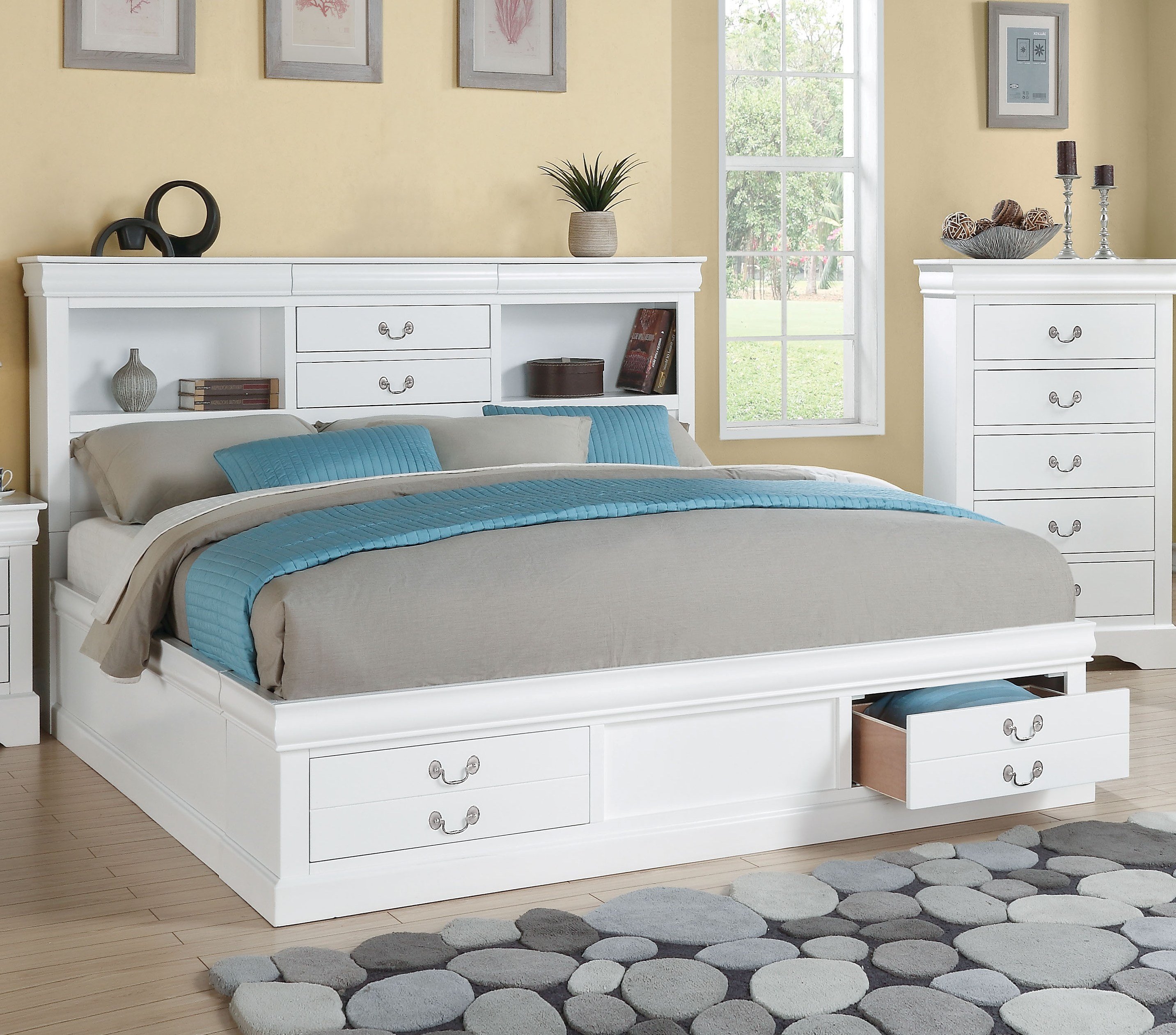 Louis Philippe Bedroom Set Elegant Acme Furniture Louis Philippe Iii White King Storage Bed