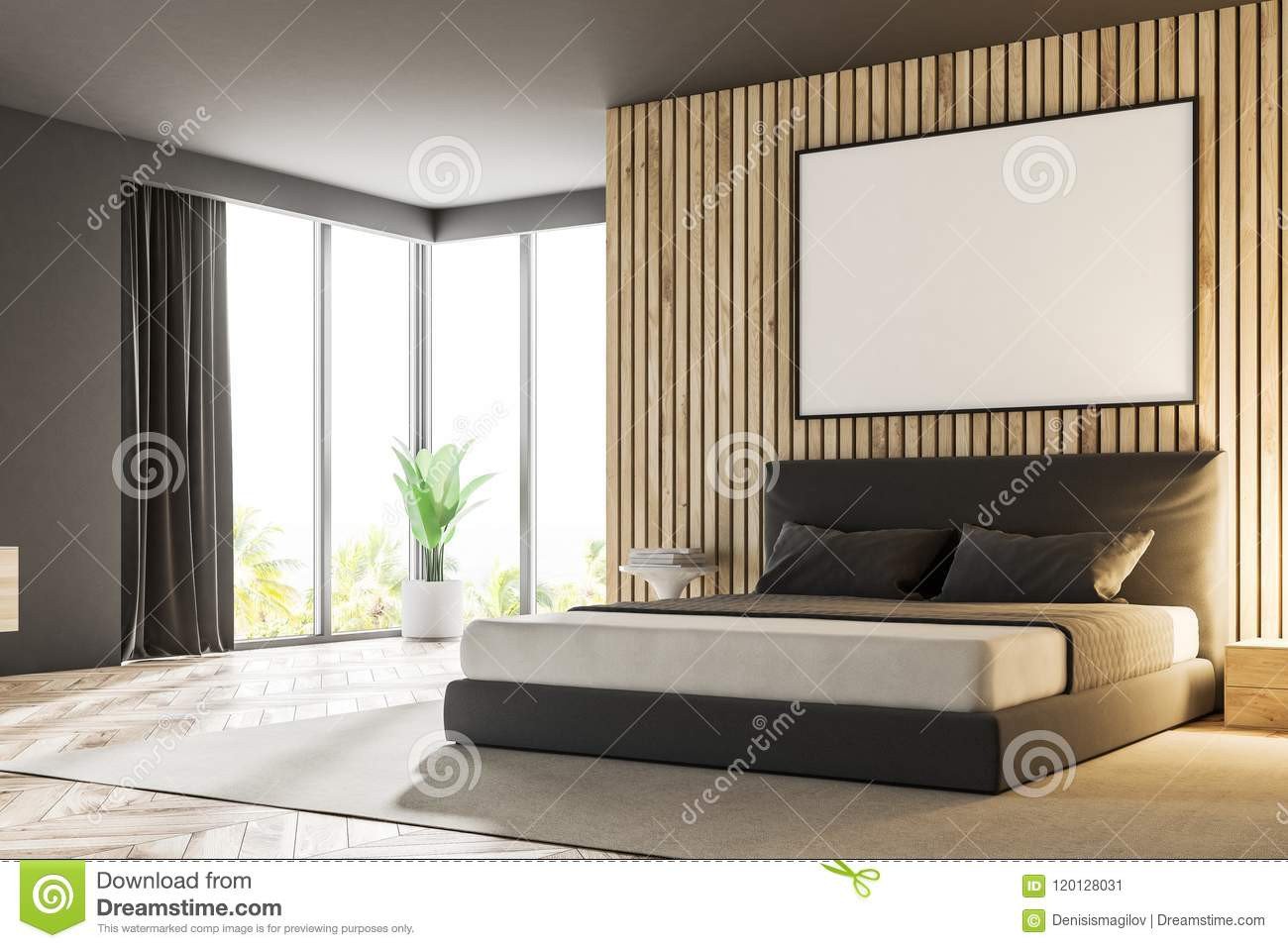 Luxury Master Bedroom Furniture Fresh Wood Master Bedroom Corner Poster Stock Illustration