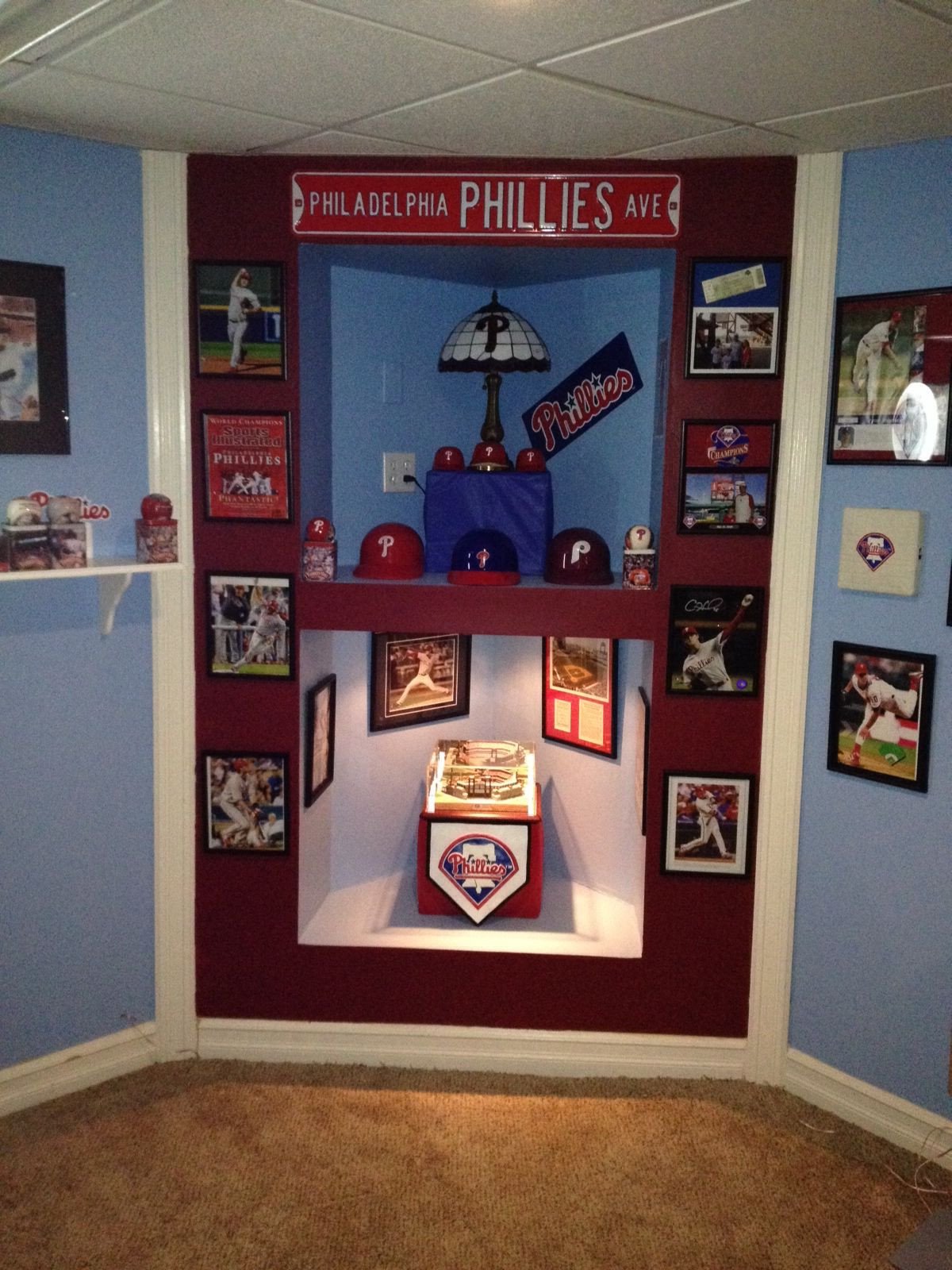 Man Cave Bedroom Ideas Lovely Phillies Man Cave Ideas Corner Built In