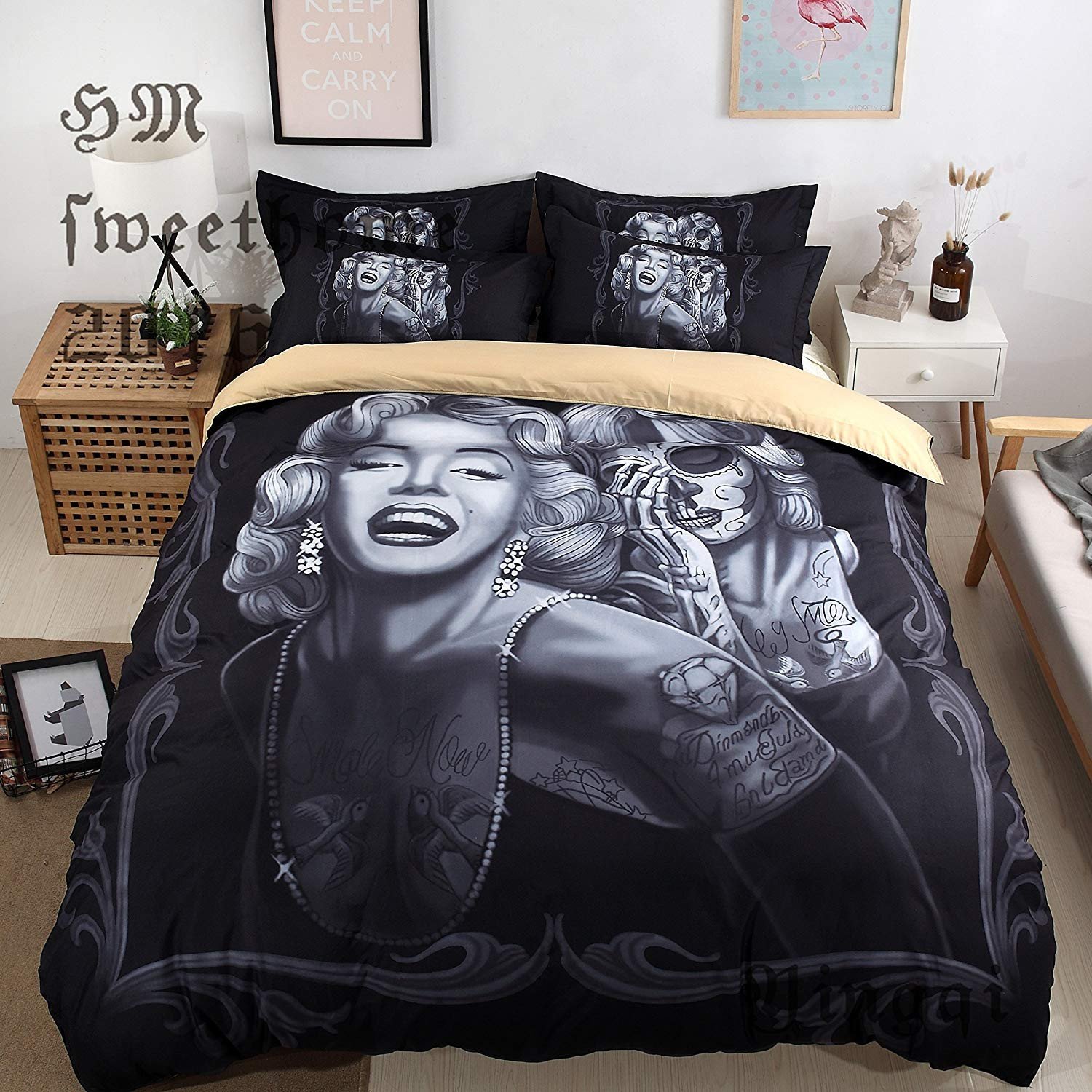 Marilyn Monroe Bedroom Set Awesome Amazon Home4joys Mask Skull with Tattoo Marilyn Monroe