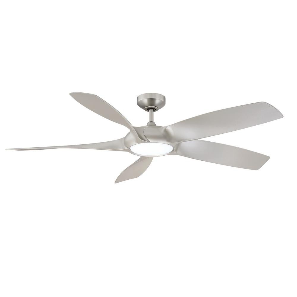 Master Bedroom Ceiling Fans Inspirational Designer S Choice Collection Blade Runner 54 In Led Satin Nickel Ceiling Fan with Dc Motor