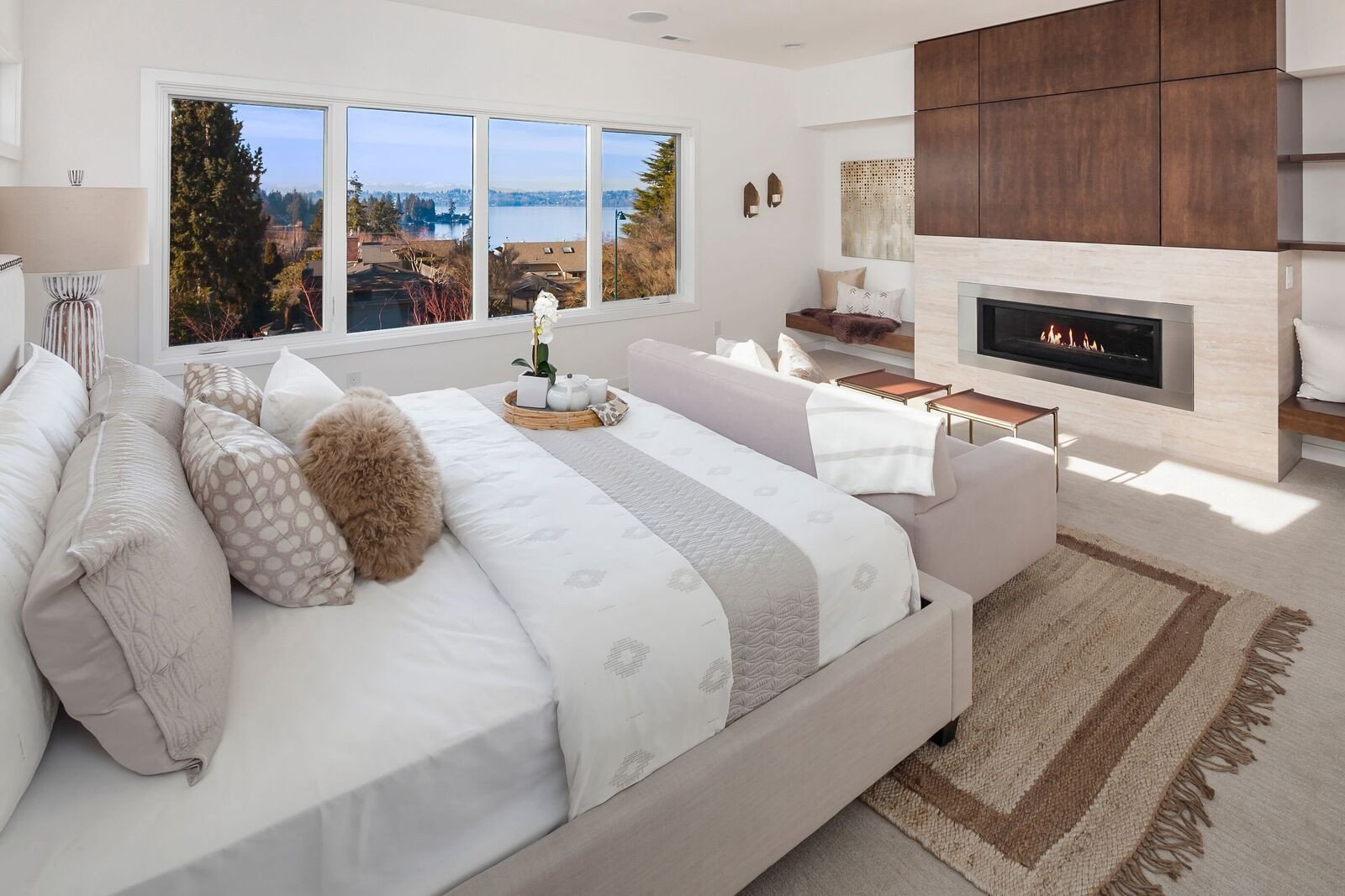 Master Bedroom with Fireplace Awesome An Elegant Master Bedroom In A Contemporary Modern New