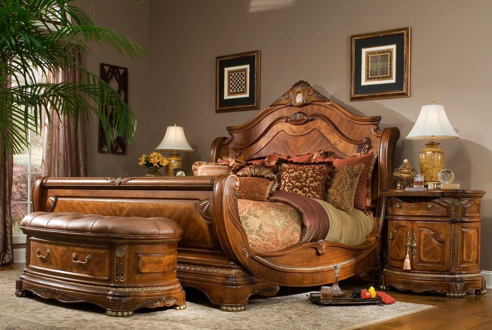 Michael Amini Bedroom Set New Aico Michael Amini 3pc Cortina King Size Sleigh Bedroom Set