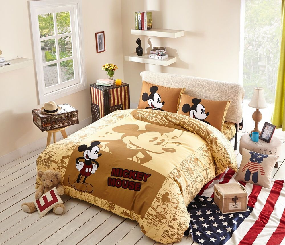 Mickey Mouse Bedroom Decorations Luxury Disney Mickey Mouse Twin Size 9pcs forter Set In A Bag