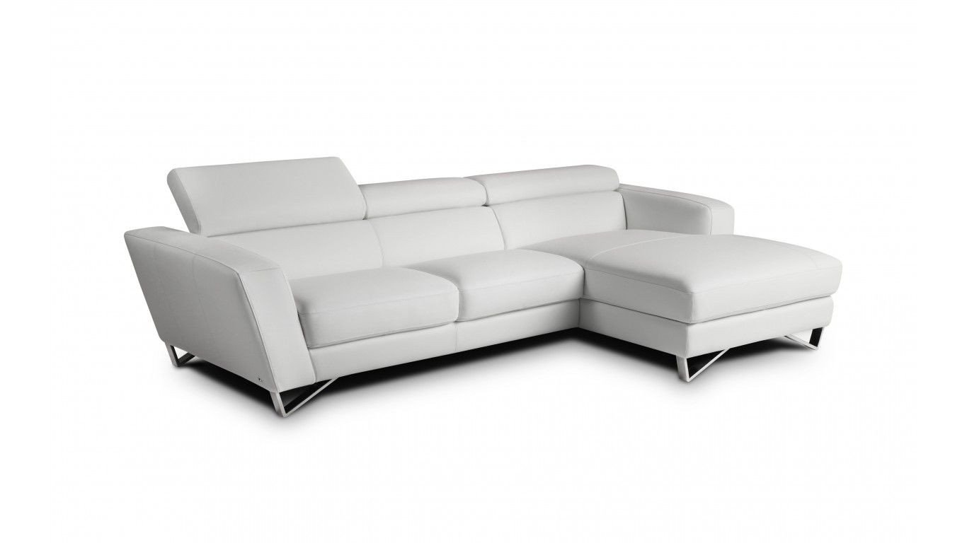 Mini Couch for Bedroom Elegant Rovigo Mini White Italian Leather Sectional with Chaise