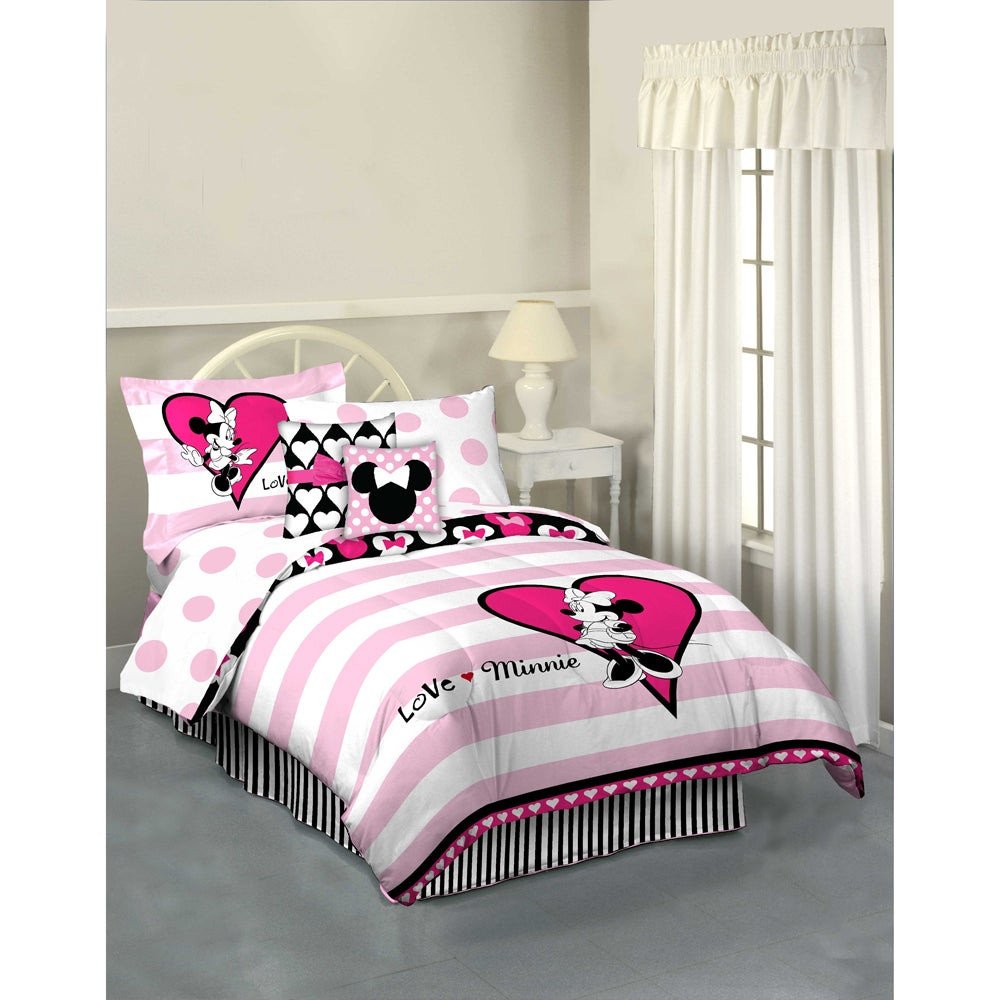 Minnie Mouse Bedroom Ideas New Minnie Mouse Hearts and Dots 7 Piece Reversible Bed In A Bag with Sheet Set