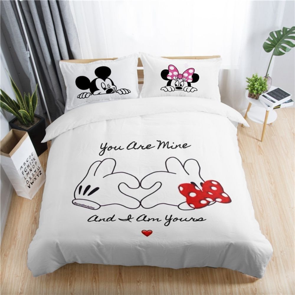 Minnie Mouse Bedroom Set Unique Disney Mickey Minnie Valentine Romantic Duvet Cover Set King