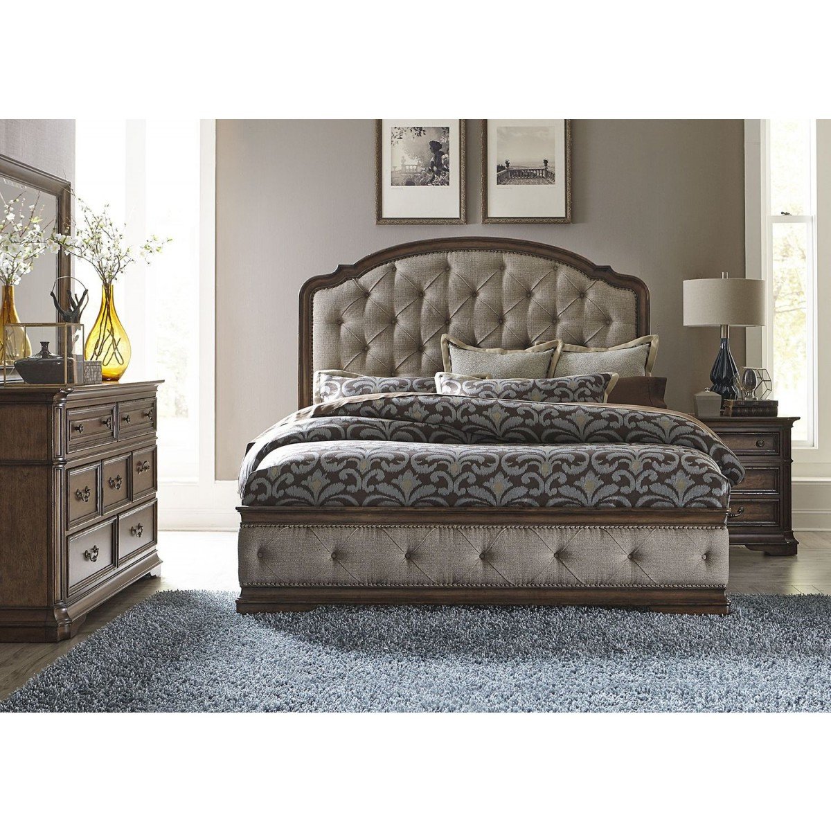 Mirrored Queen Bedroom Set Fresh Liberty Furniture Amelia Queen Upholstered Bedroom Set 487 Br Qub