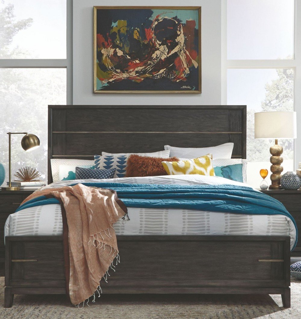 Mirrored Queen Bedroom Set New Proximity Heights Smoke Anthracite Queen Panel Bed