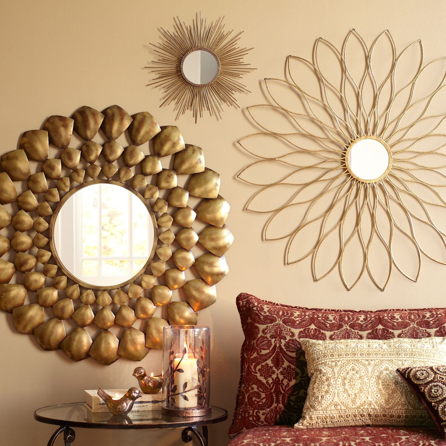 Mirrors for Bedroom Walls Awesome Petite Gold Burst Round Mirror