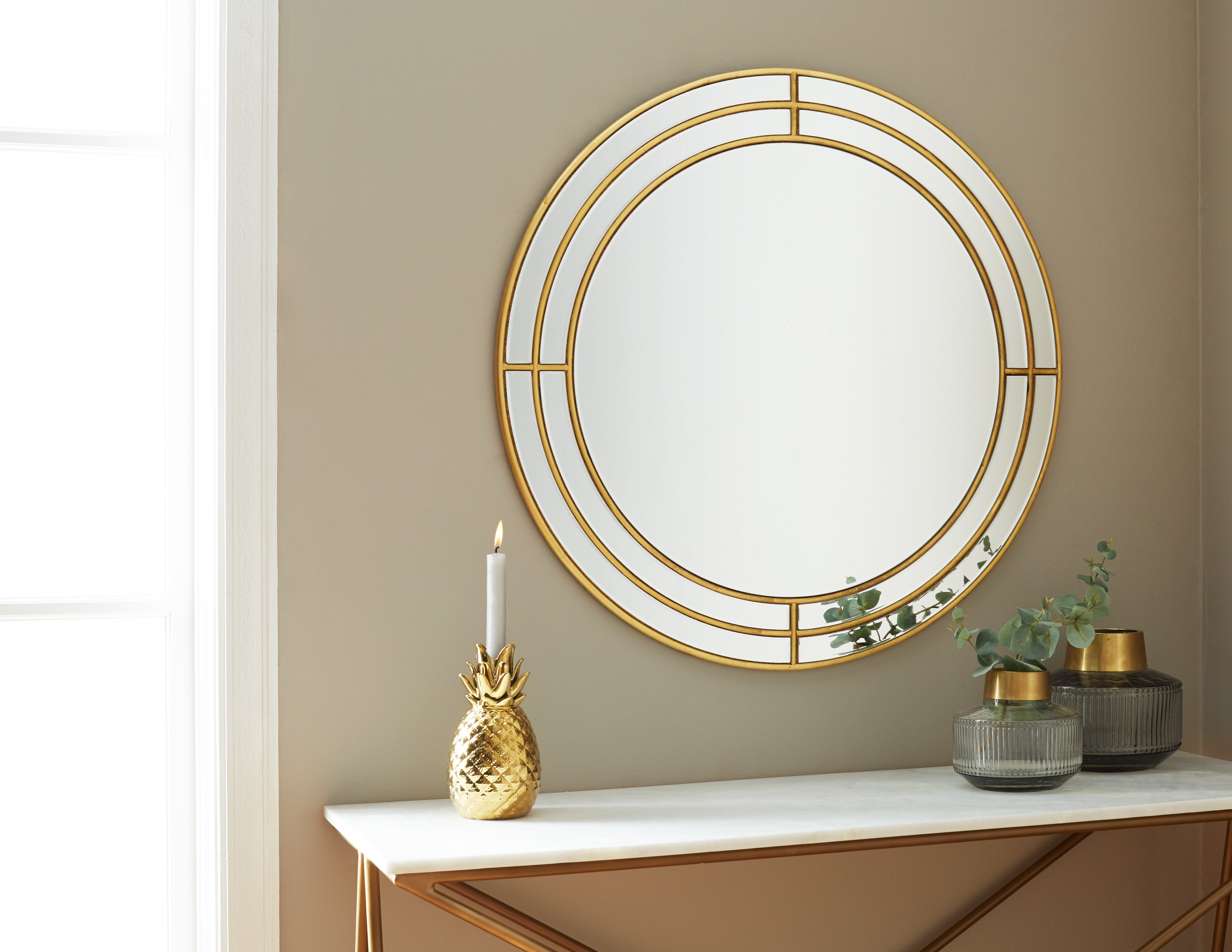 Mirrors for Bedroom Walls Best Of Gladys Gold Mirror 80cm 31
