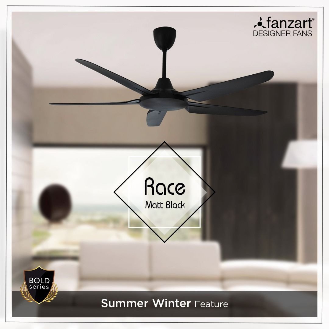 Modern Bedroom Ceiling Fan Unique Race This Modern Designer Ceiling Fan From Fanzart Features