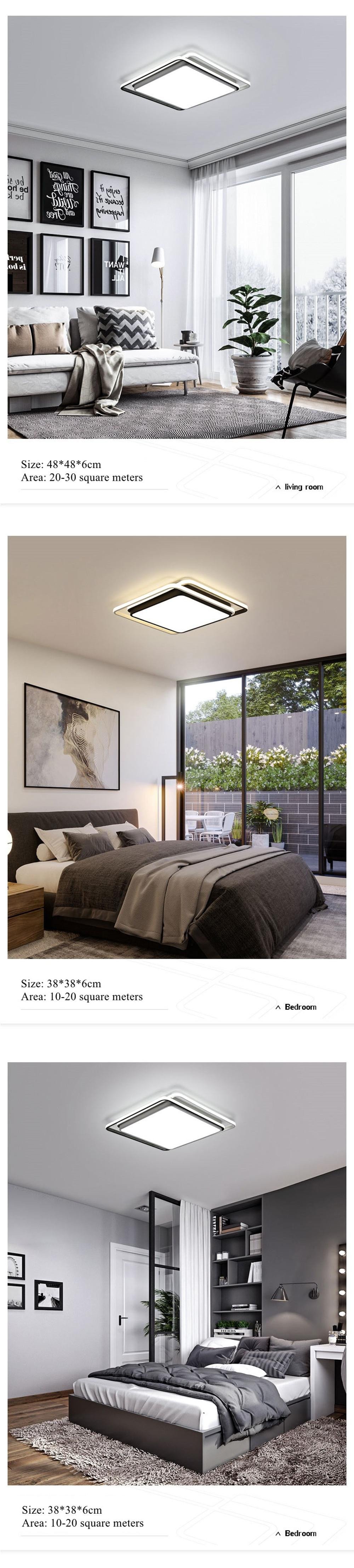 Modern Bedroom Ceiling Light Awesome Us $92 0 Off Dar Surface Mounted Square Ceiling Lights Black White Led Ceiling Light Modern Lamp Living Room Lighting Plafon Led Para Techo In