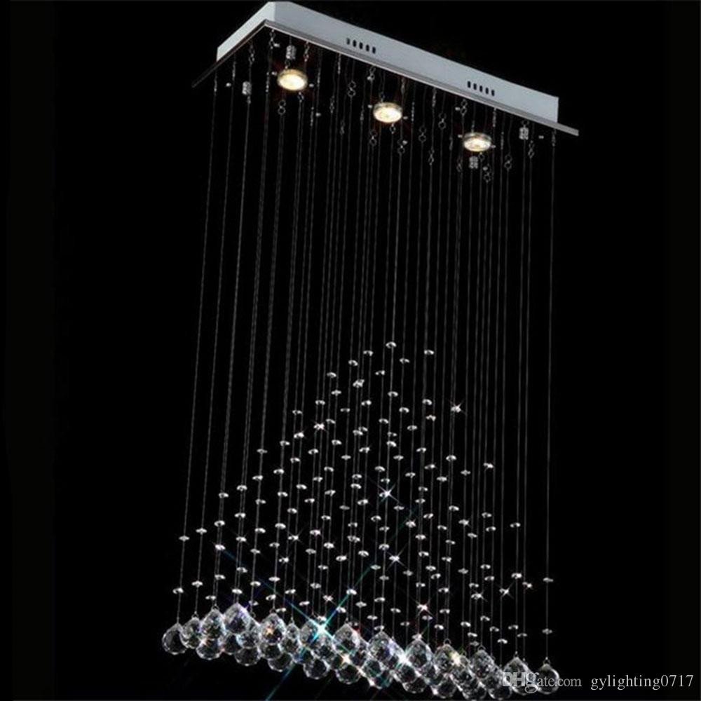 Modern Bedroom Ceiling Light Inspirational 55 20 100cm Modern Bedroom Living Room Rectangular Crystal Ceiling Mount Lamps Led Restaurant Chandelier Hanging Crystal Lights Glass Chandelier Drum