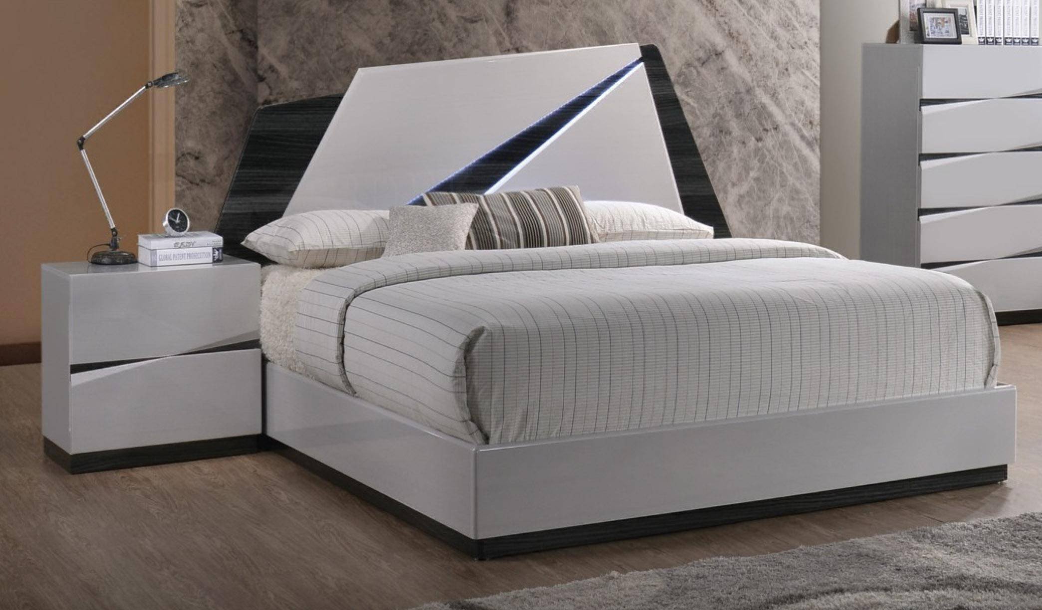 Modern White Bedroom Set Lovely Global Furniture Scarlett Modern White Gloss Finish Queen