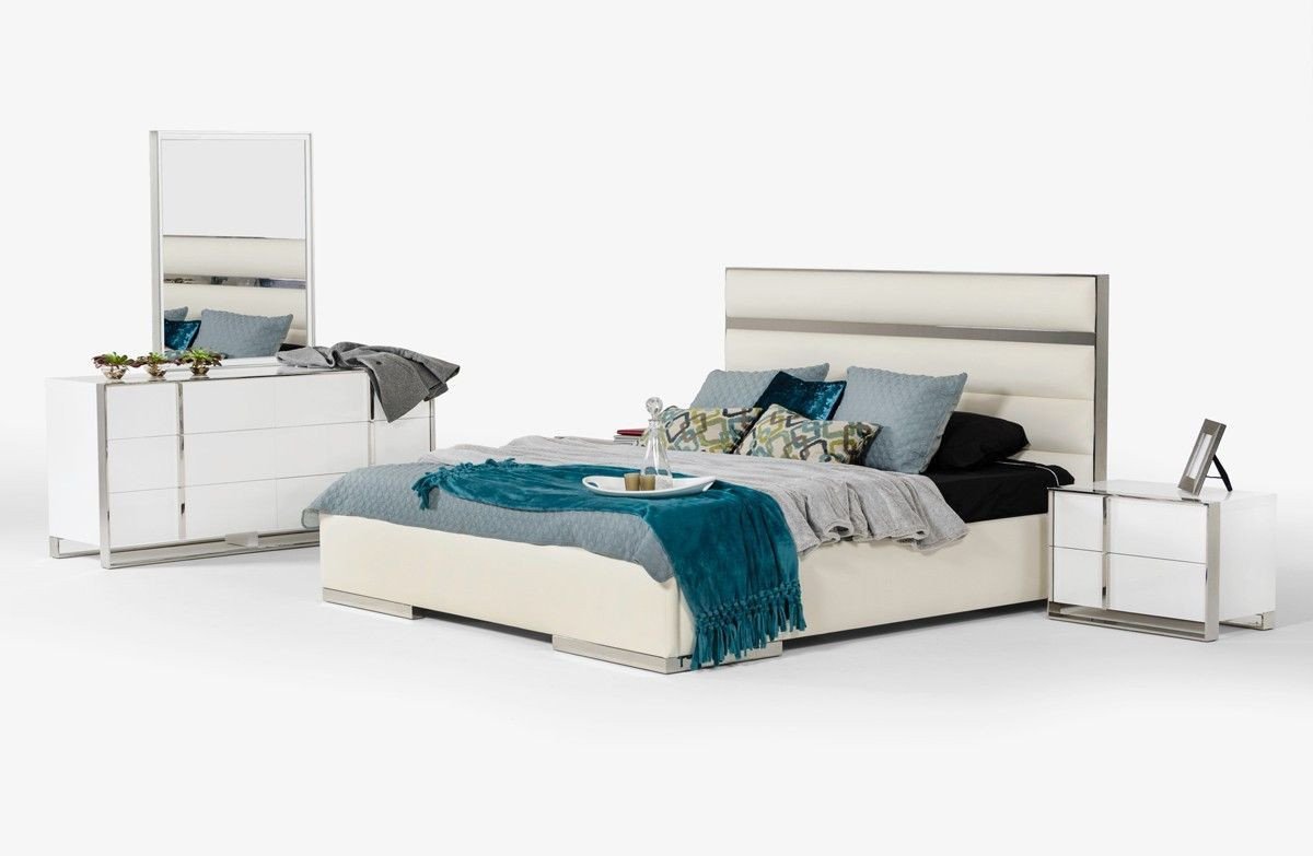 Modern White Bedroom Set Unique Nova Domus Francois Modern White Bedroom Set King Size