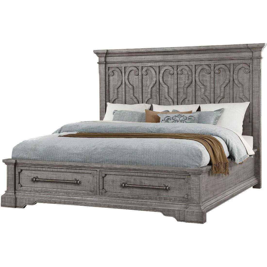 Natural Wood Bedroom Set Inspirational Queen Storage Bedroom Set 3p Carved Wood Salvaged Natural