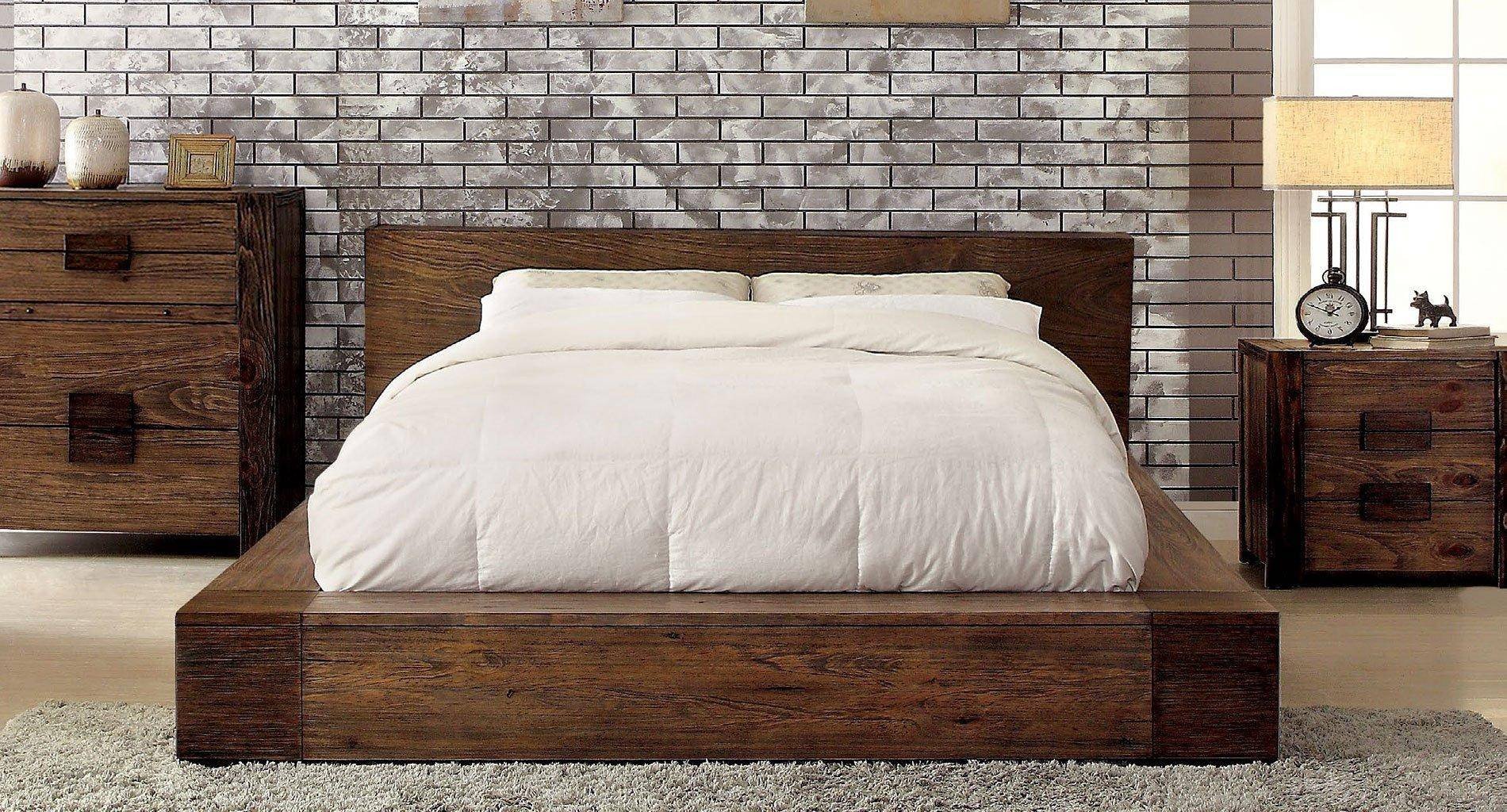 Natural Wood Bedroom Set Unique Rustic Natural Finish Queen Bedroom Set 4 Pcs Janeiro