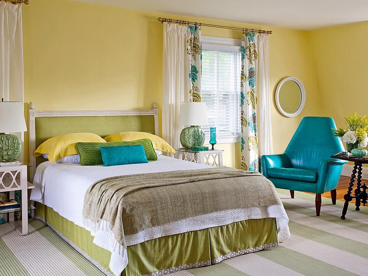 Blue Yellow Bedroom Decor