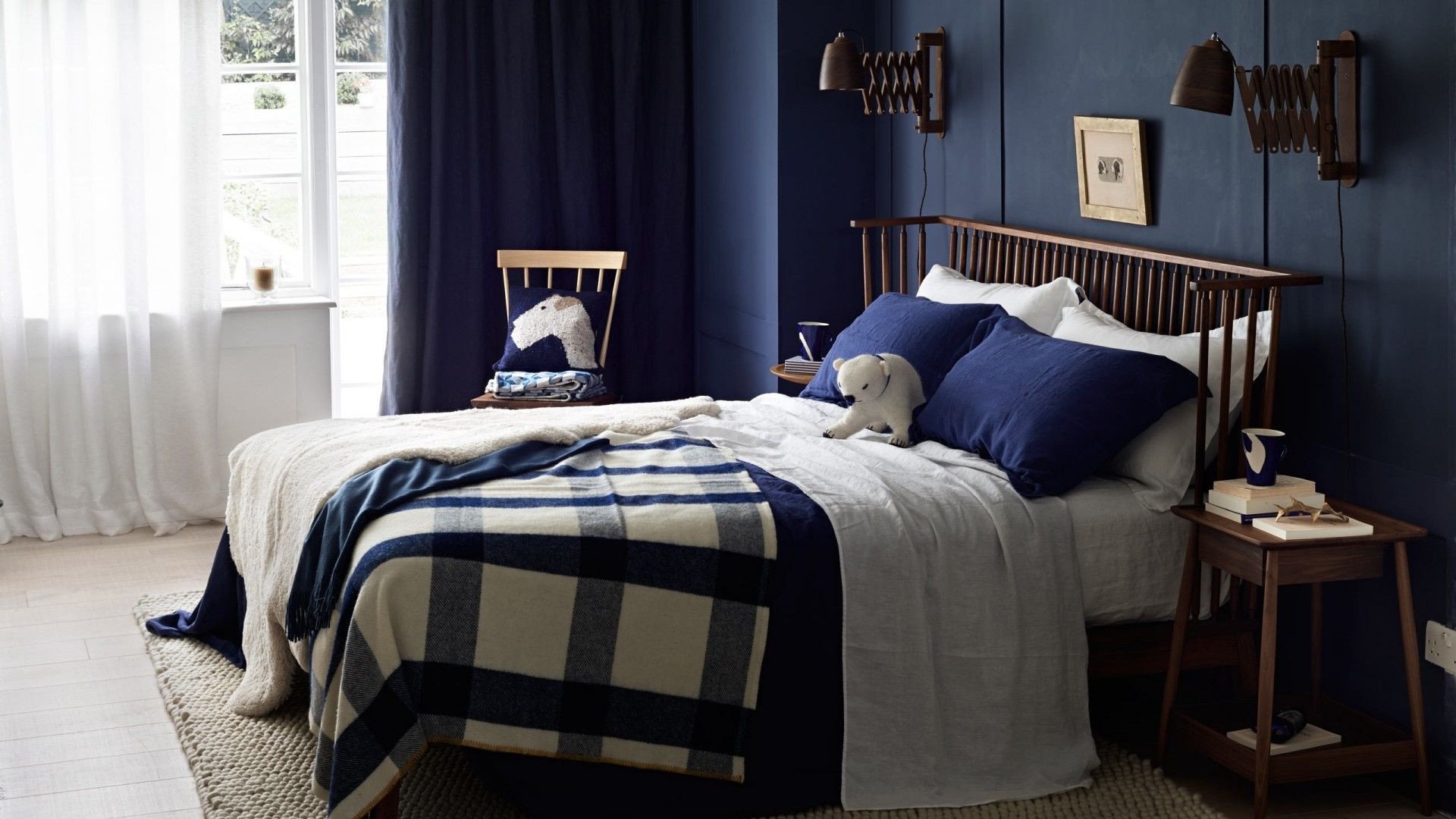 Navy Blue and Yellow Bedroom Luxury Country Bedroom with Navy Blue Walls the Room Edit