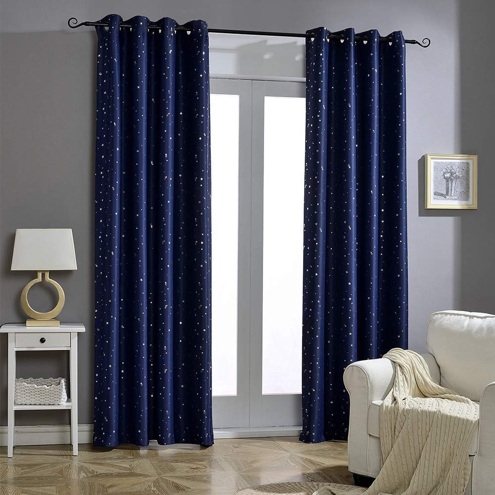 Navy Blue Curtains for Bedroom Best Of Jaoul Night Sky Twinkle Constellation Kids Blackout Curtains for Bedroom Space Inspired Window Grommet Nursery Drape 1 Panel 52 X 63 Inch Navy