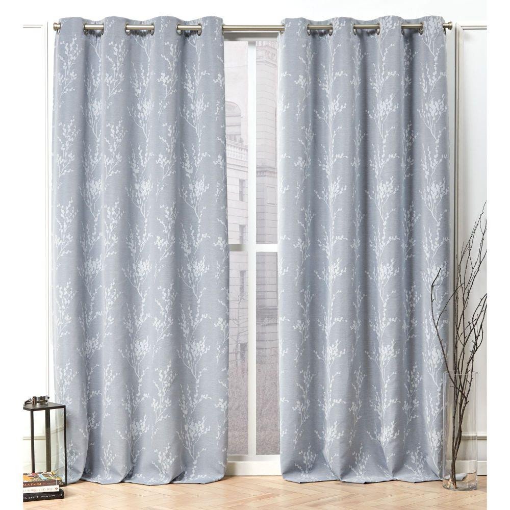 Navy Blue Curtains for Bedroom Best Of Nicole Miller Turion Chambray Blue Blackout Grommet top Curtain Panel 52 In W X 84 In L 2 Panel