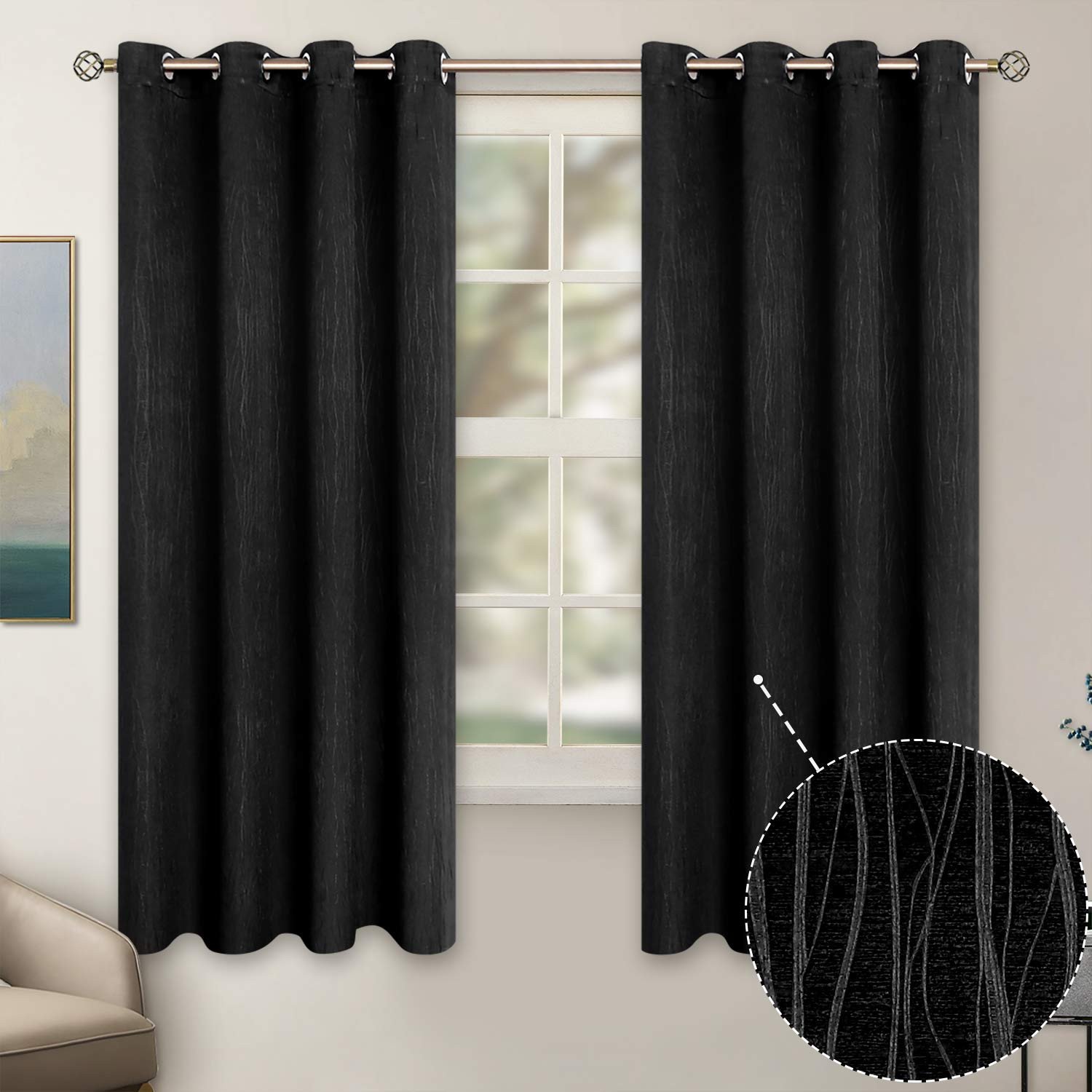 Navy Blue Curtains for Bedroom Fresh Bgment Embossed Blackout Curtains for Bedroom Grommet thermal Insulated Room Darkening Curtains for Living Room 52 X 63 Inch Set Of 2 Panels