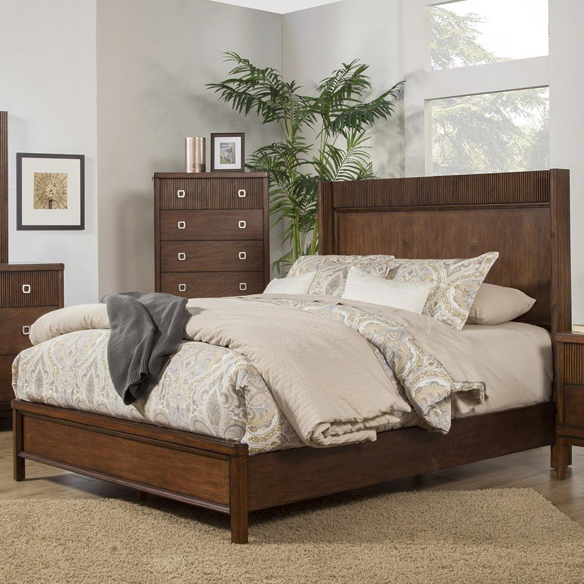 Nebraska Furniture Bedroom Set New Alpine Furniture Rex Queen Bed In Burgundy