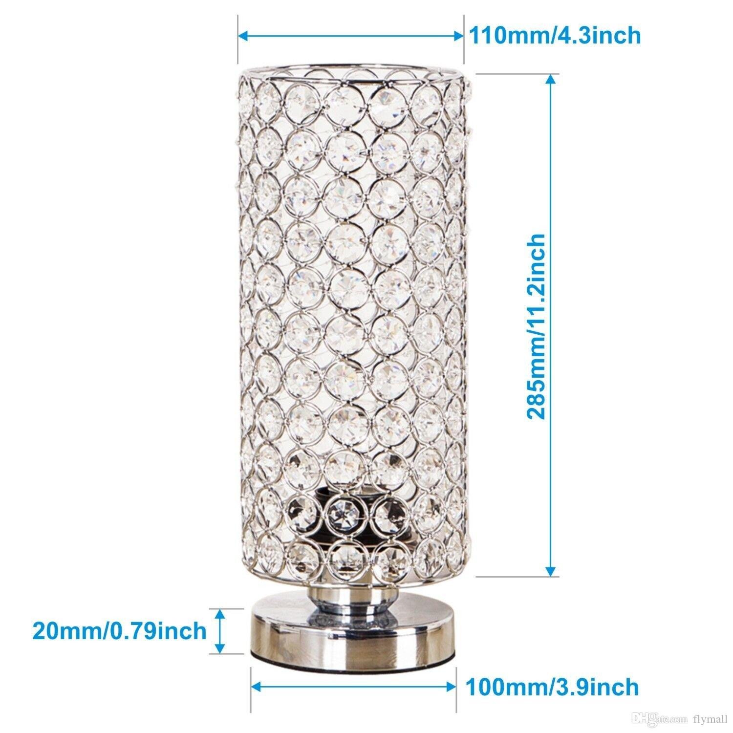 Night Lamp for Bedroom Elegant 2019 Crystal Table Lamp Nightstand Decorative Room Desk Lamp Night Light Lamp Table Lamps for Bedroom Living Room Kitchen Dining Room From Flymall