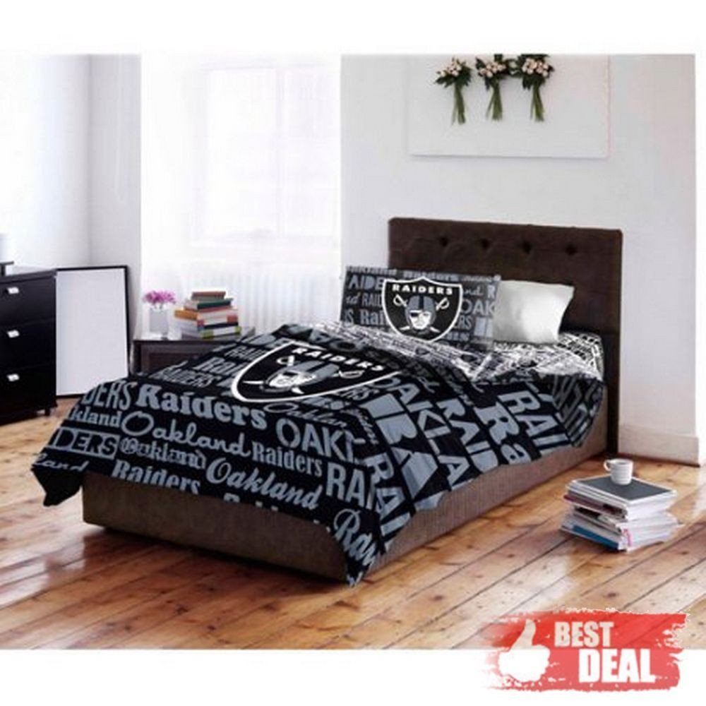 Oakland Raiders Bedroom Set Inspirational Nfl Oakland Raiders Full Bedding Set forter Sheet