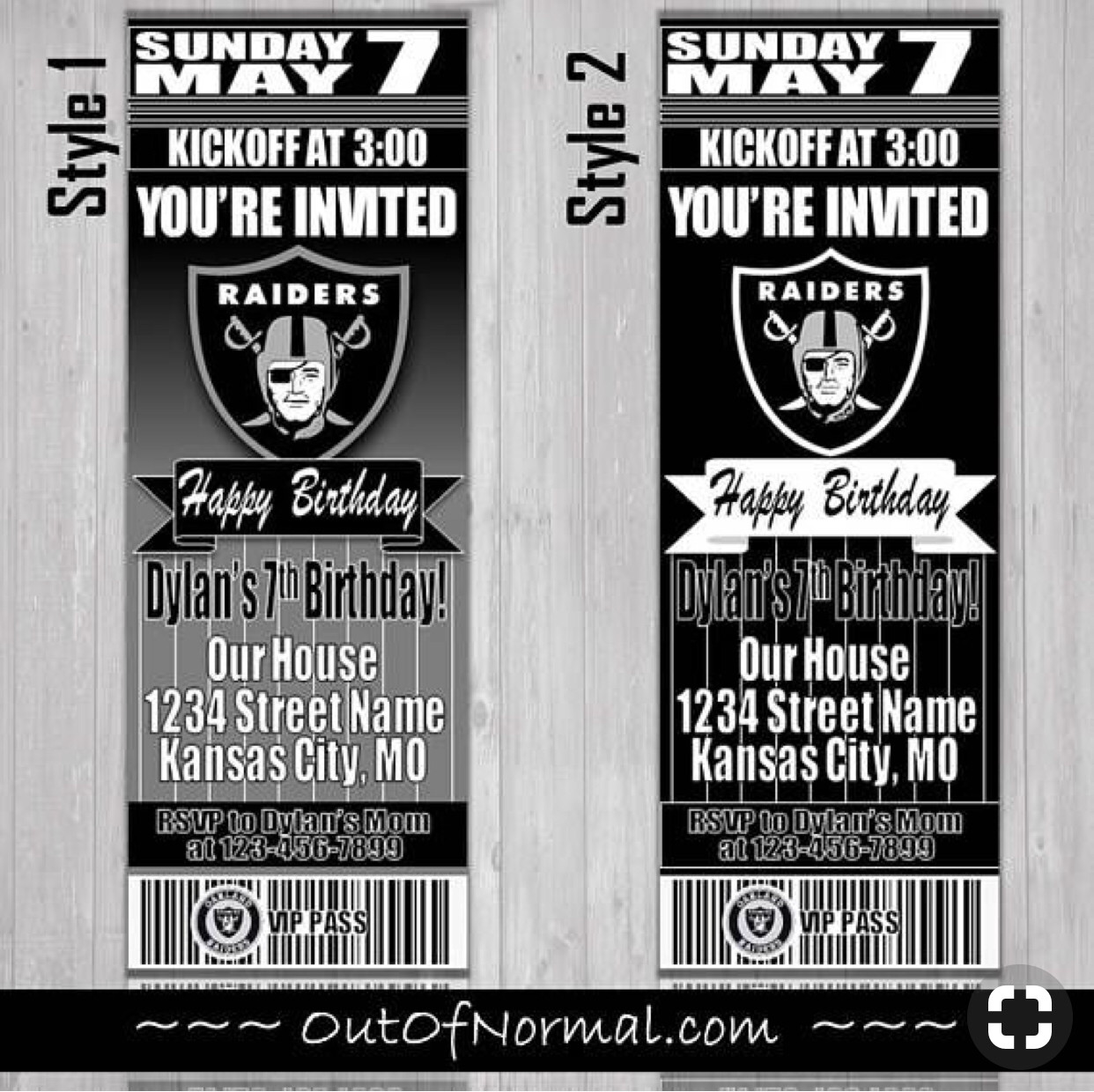 Oakland Raiders Bedroom Set New Greeting Cards &amp; Party Supply Oakland Raiders Ticket Style